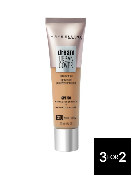 front image of maybelline-dream-urban-cover-all-in-one-protective-makeup