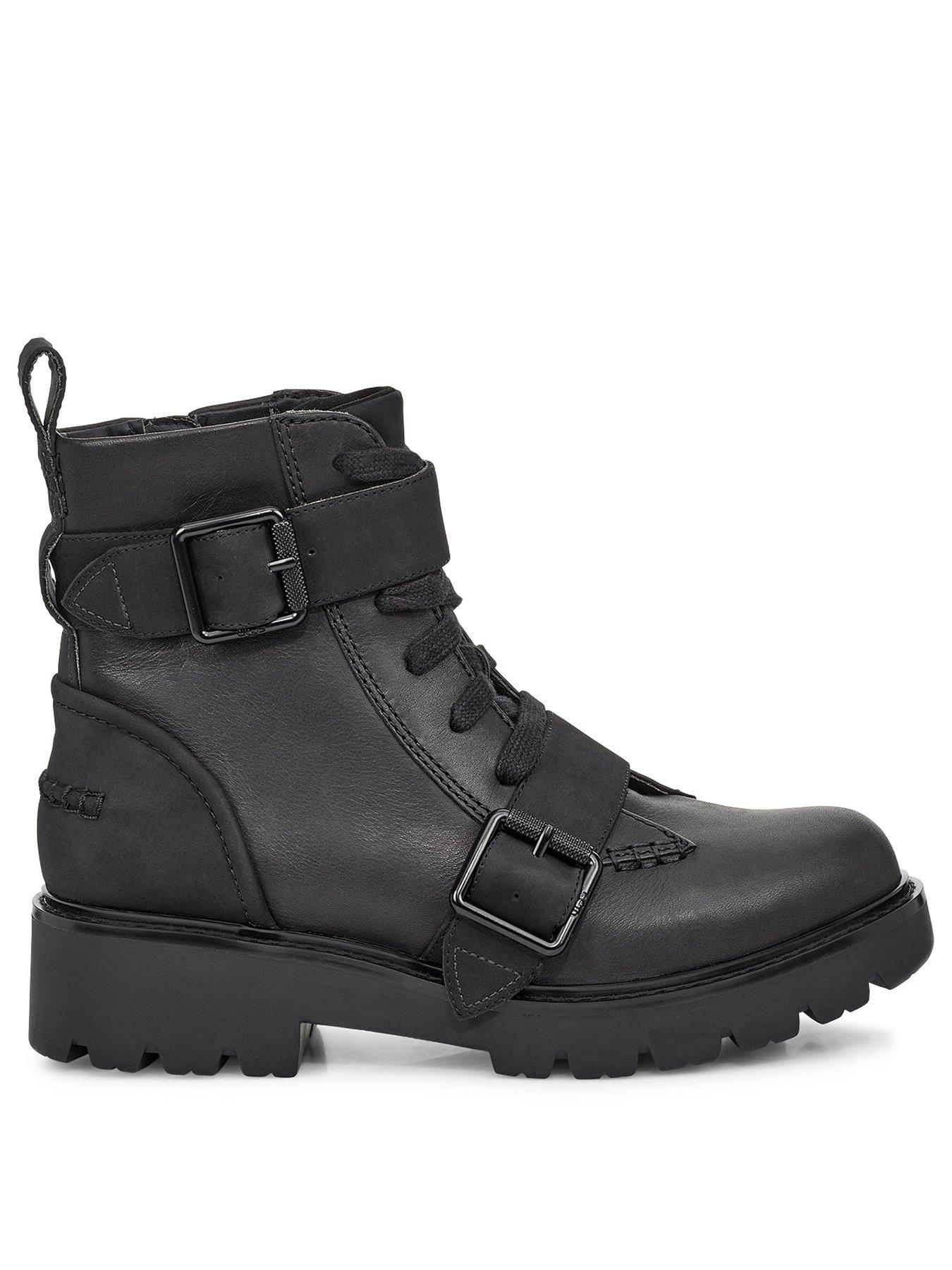 ugg biker boots black