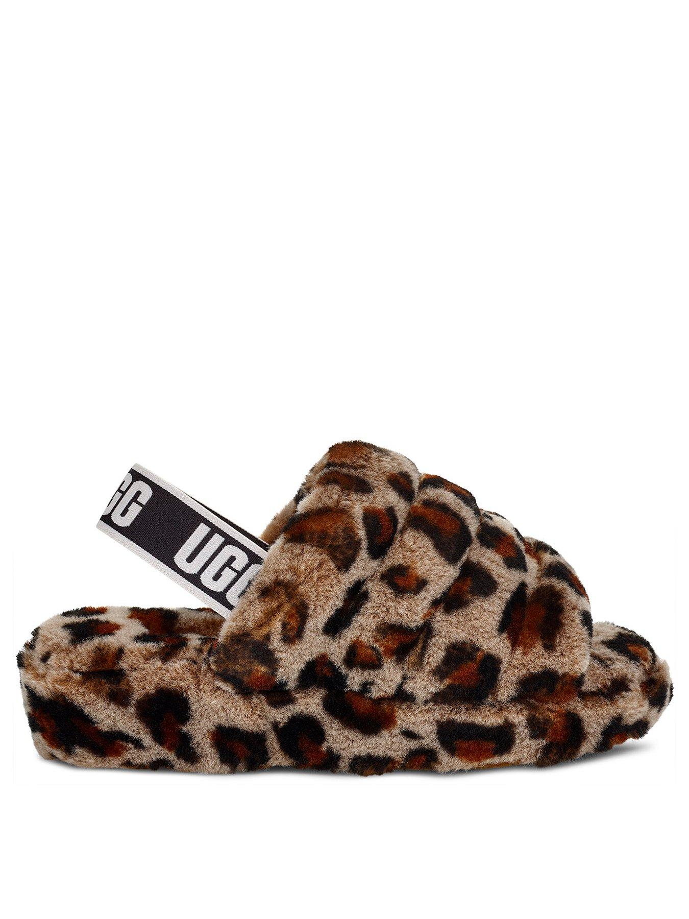 UGG Fluff Yeah Slide Leopard Slippers 