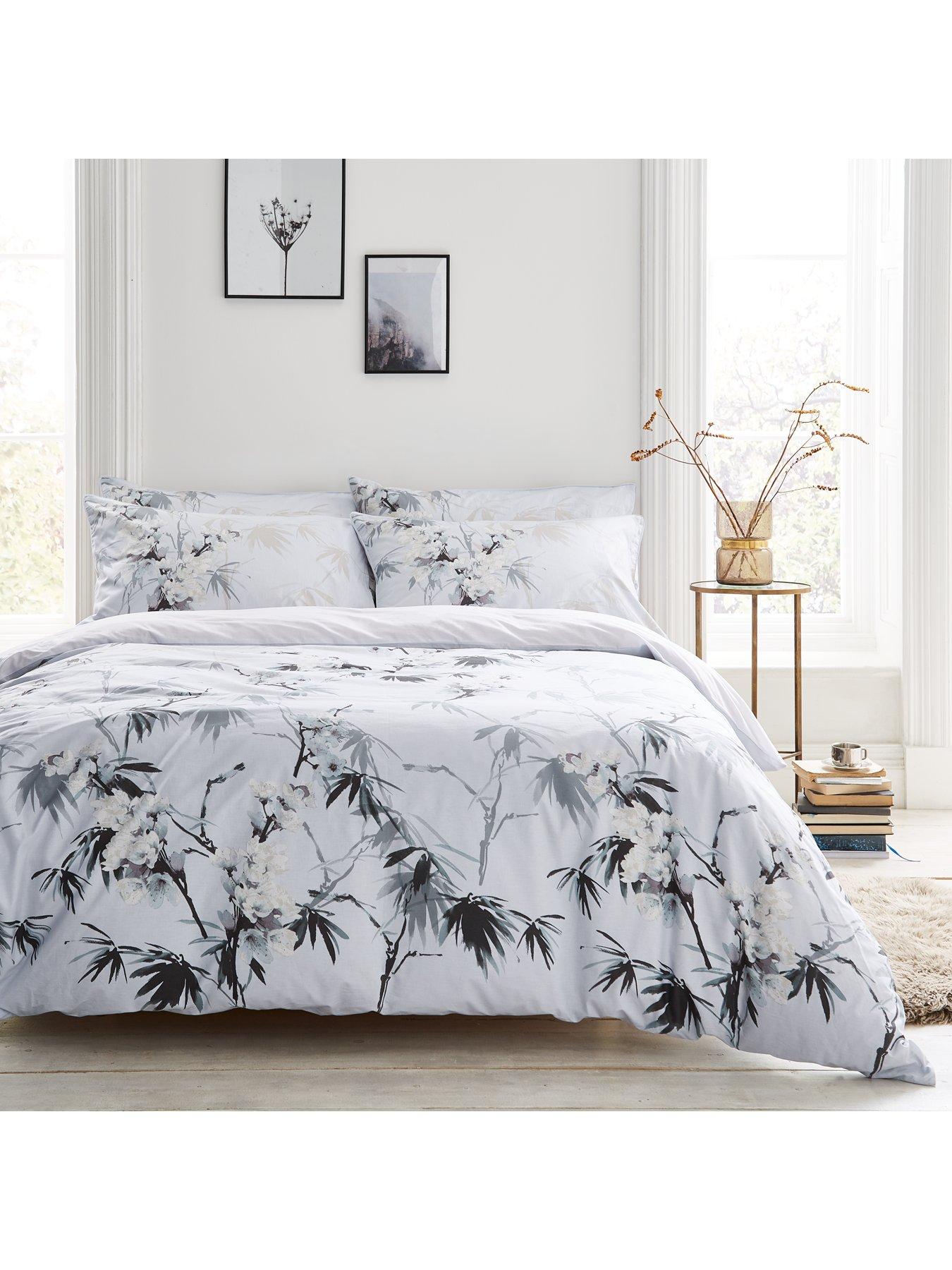 House Additions Yellow Grey Retro Circles Double Duvet Set 200cm W x 200cm L