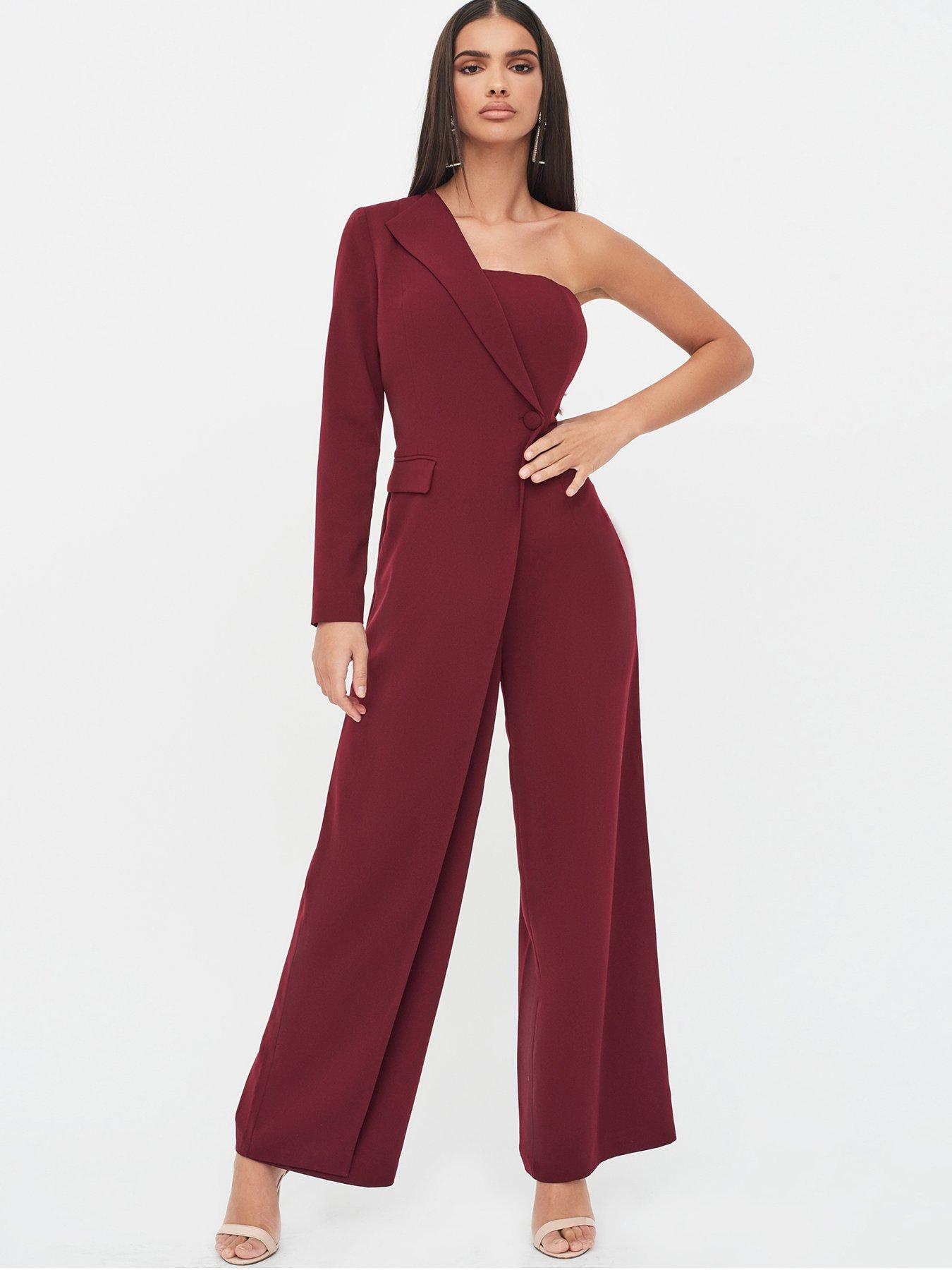 burgundy jumpsuit uk