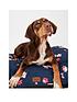 joules-floral-print-collection-mattress-dog-bed-navyfront