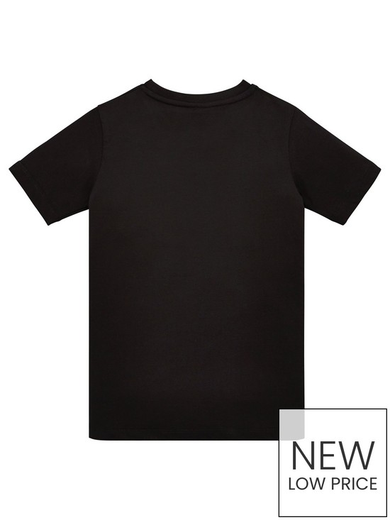 back image of hype-boys-core-script-t-shirt-black