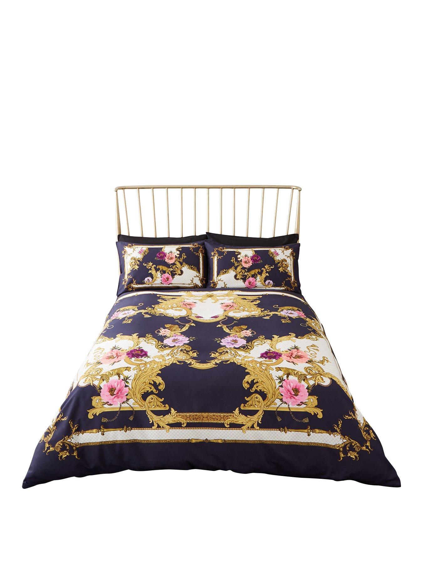 River Island Floral Baroque Print 100 Cotton Duvet Cover Set