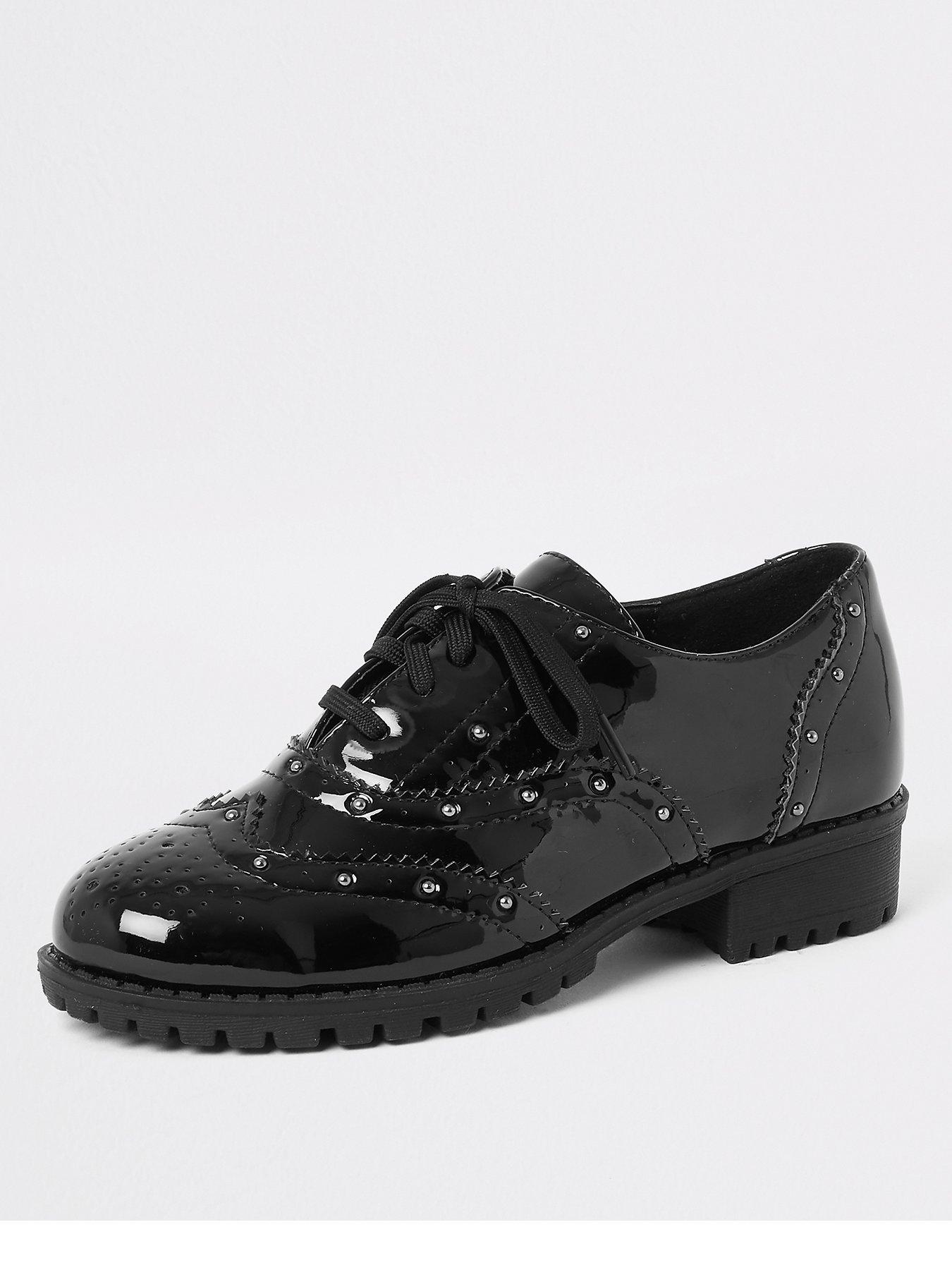 ladies patent brogues