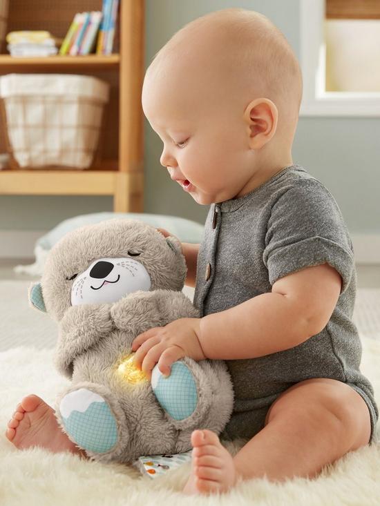 front image of fisher-price-soothe-n-snuggle-otter-plushnbspbaby-toy-with-11-sensory-features