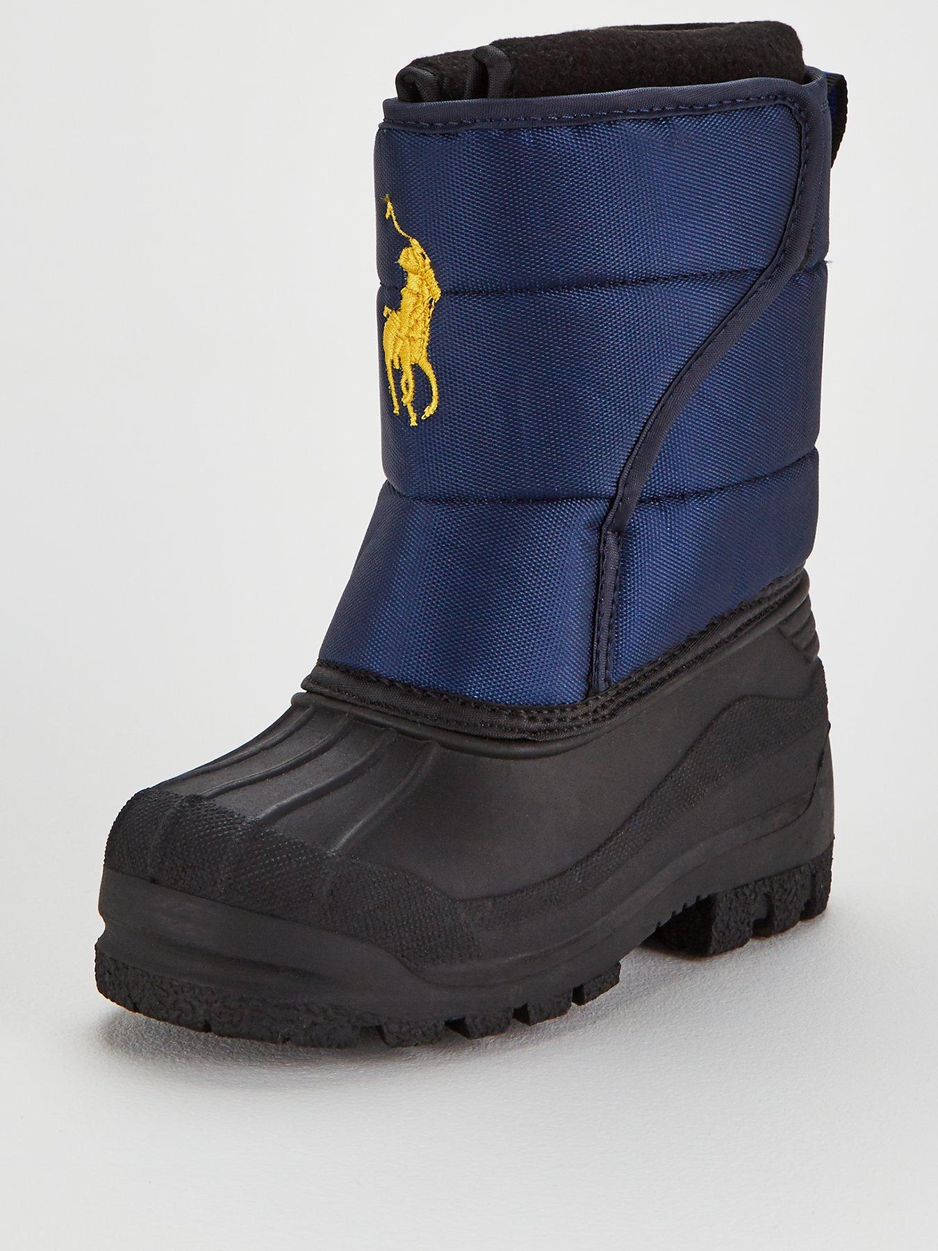 navy blue polo boots
