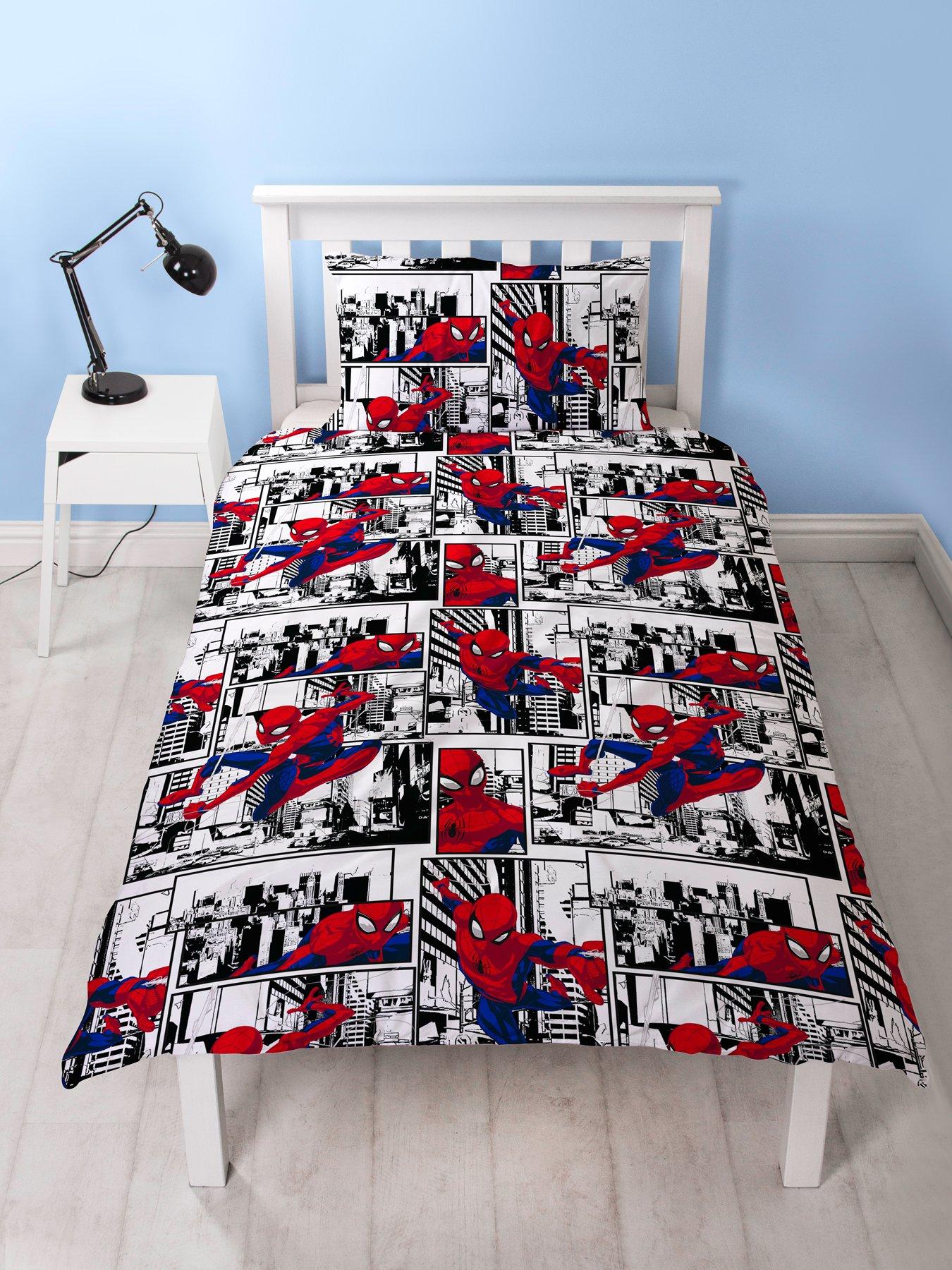 Marvel Spiderman Metropolis Single Duvet Cover Set Kids 2 In 1 Design