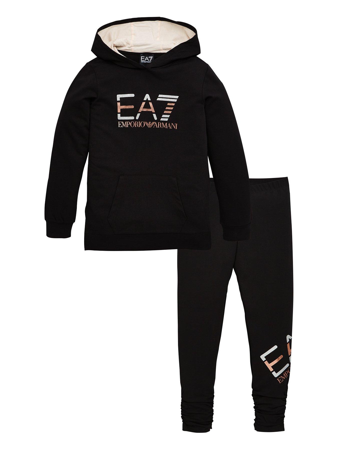 Ea7 Emporio Armani Girls 2 Piece Sporty Logo Hoodie And Leggings review