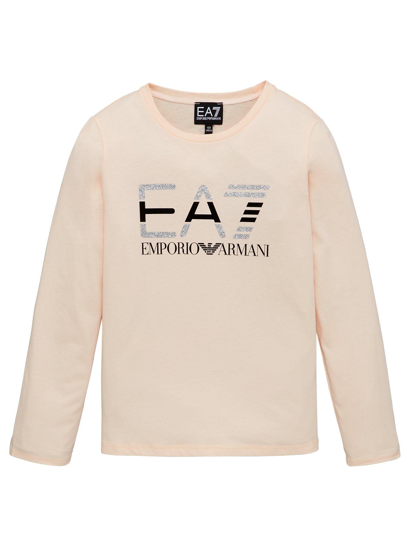 Ea7 Emporio Armani Girls Sporty Logo Metallic Long Sleeve T-Shirt review