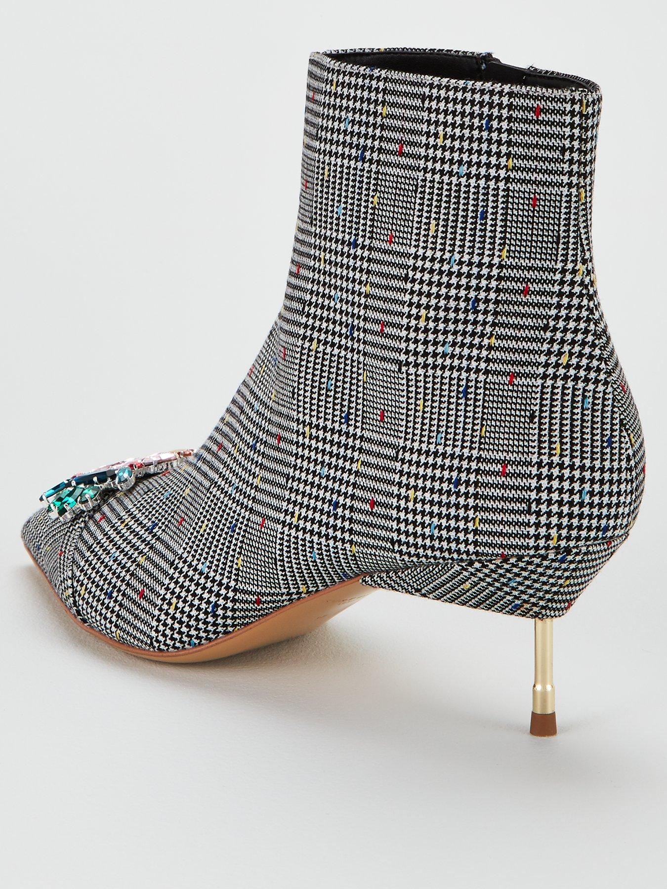 kurt geiger grey ankle boots