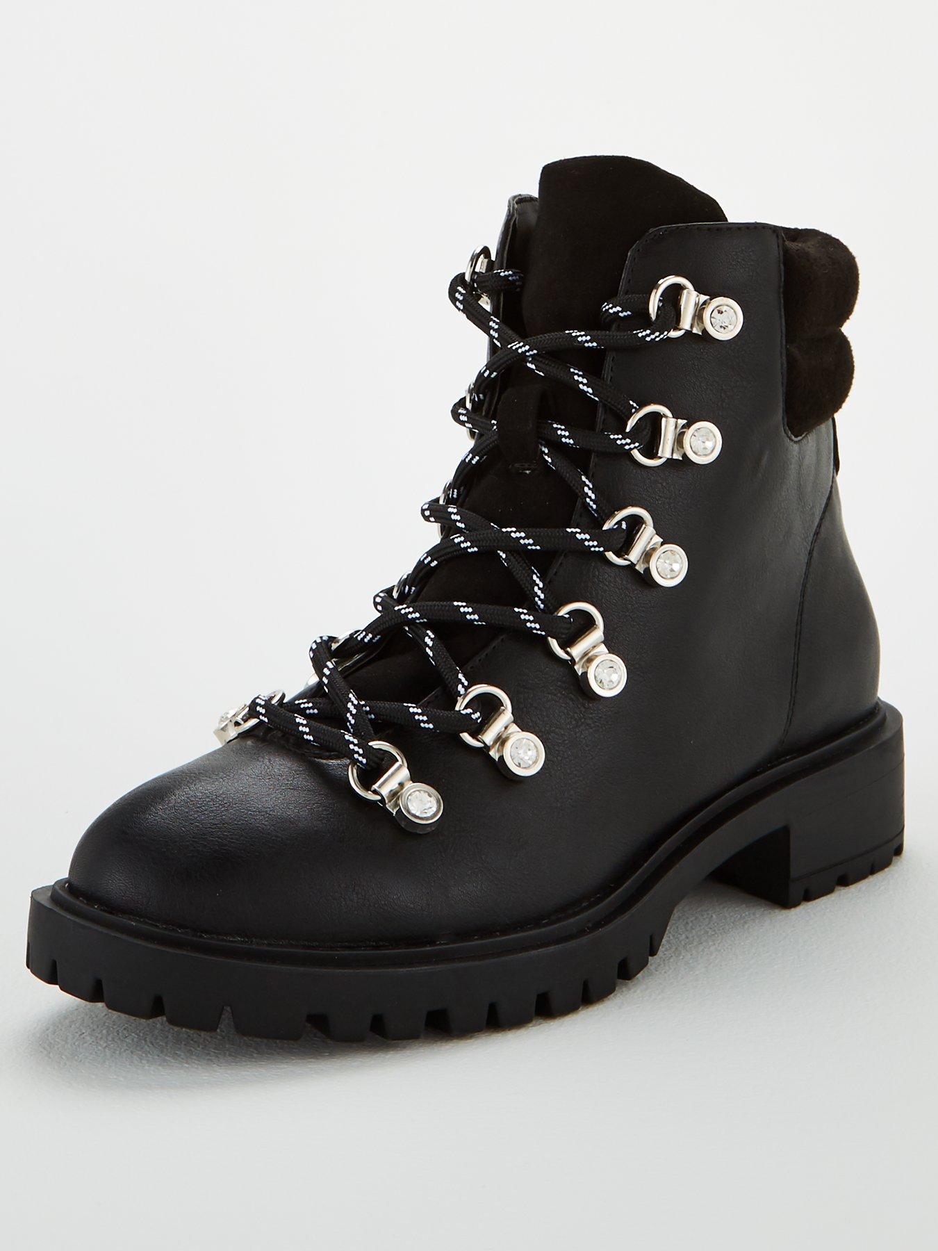 diamante biker boots