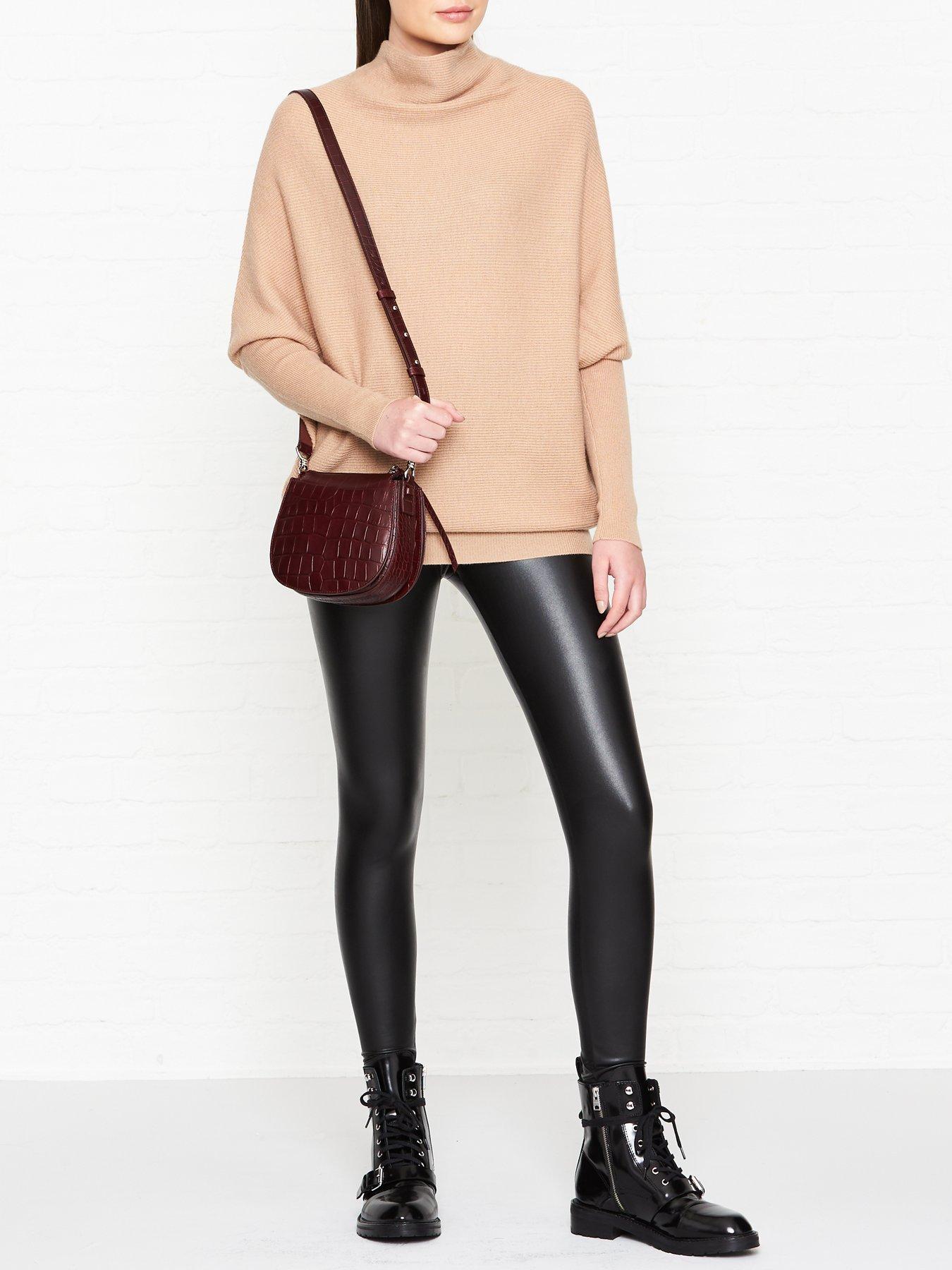 Cora Leather Look High-Rise Leggings