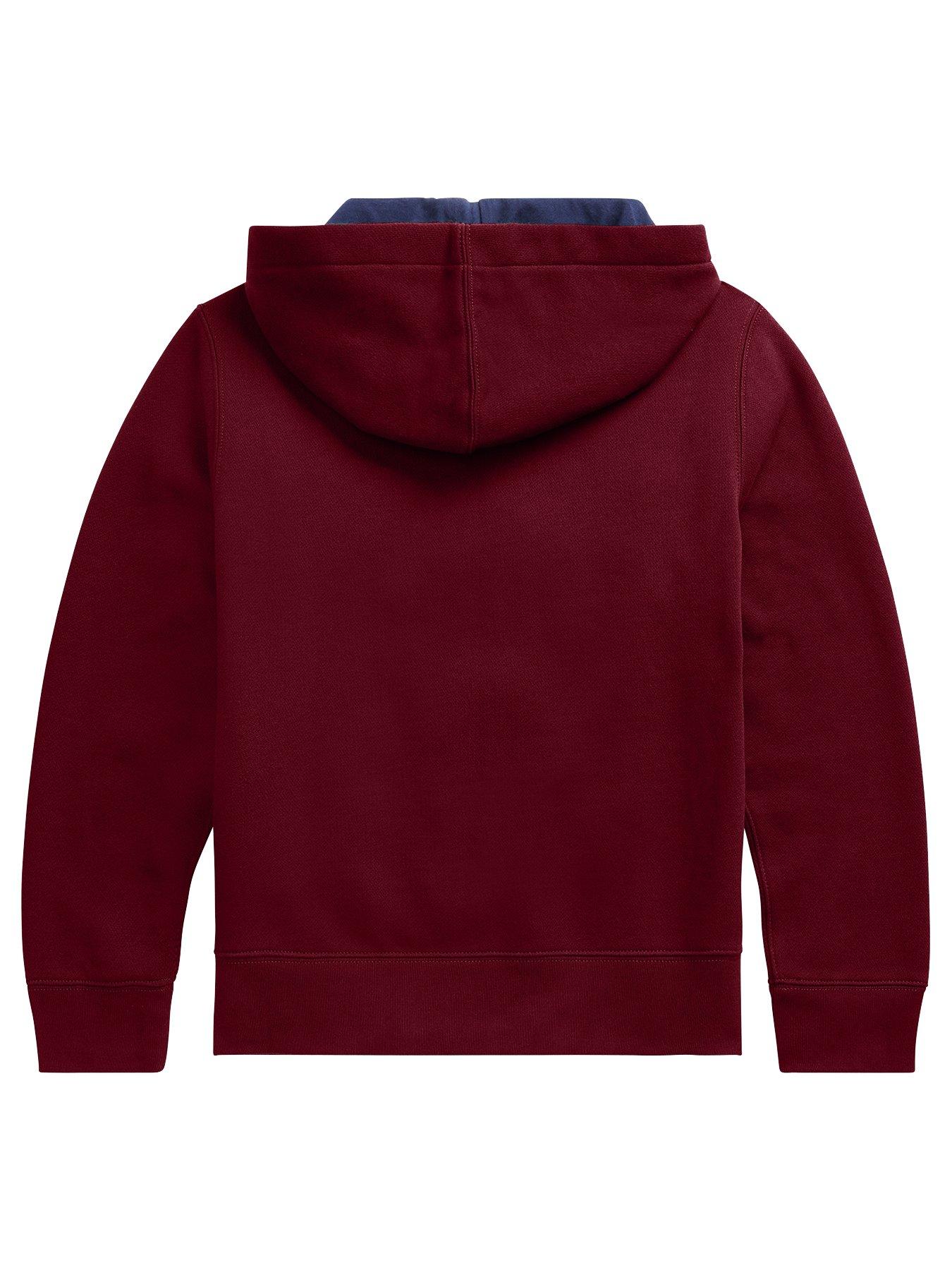 hoodie dark red