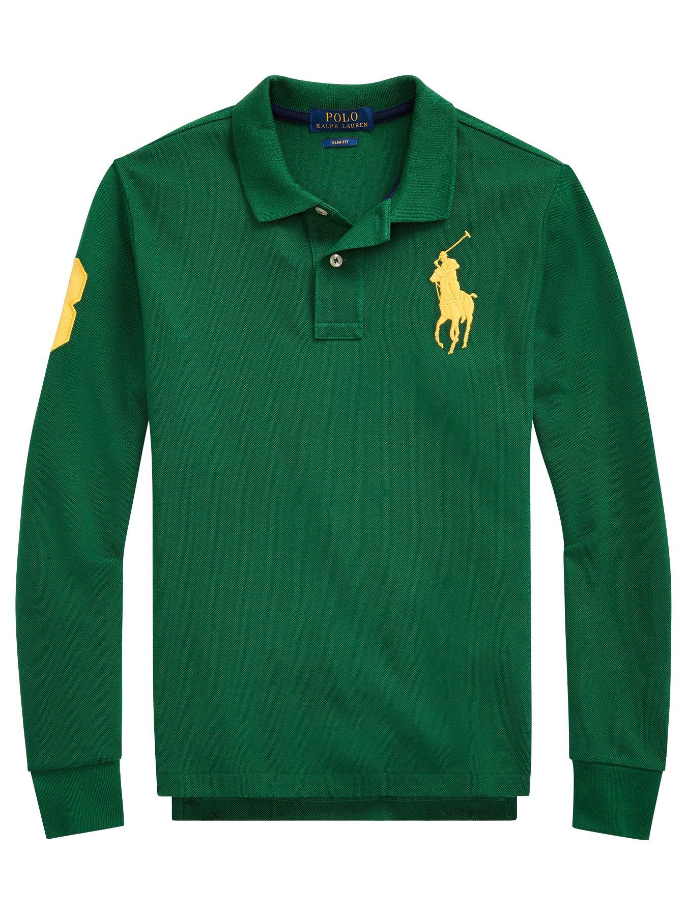 ralph lauren men's long sleeve polo shirts big pony
