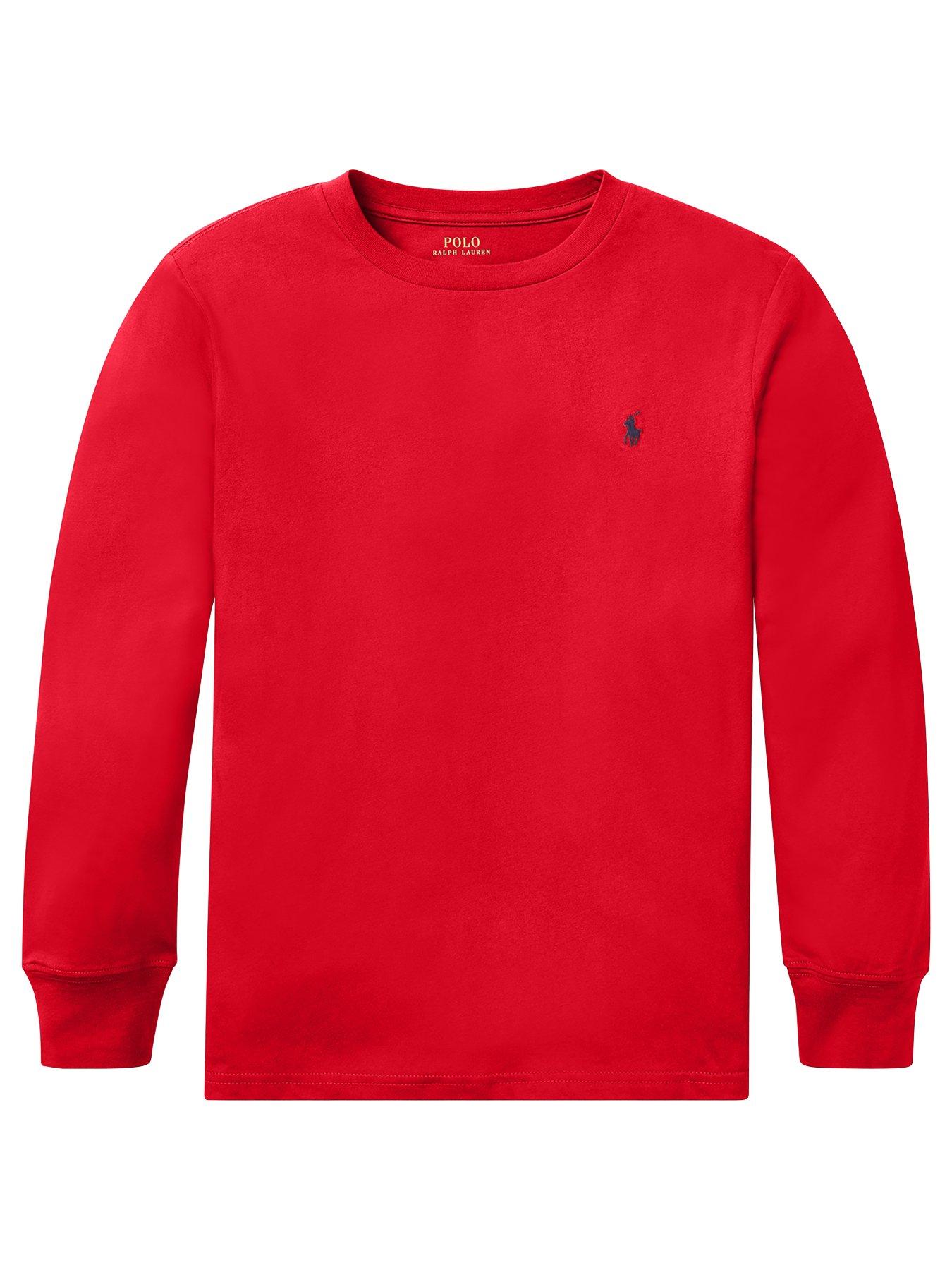 ralph lauren red long sleeve t shirt