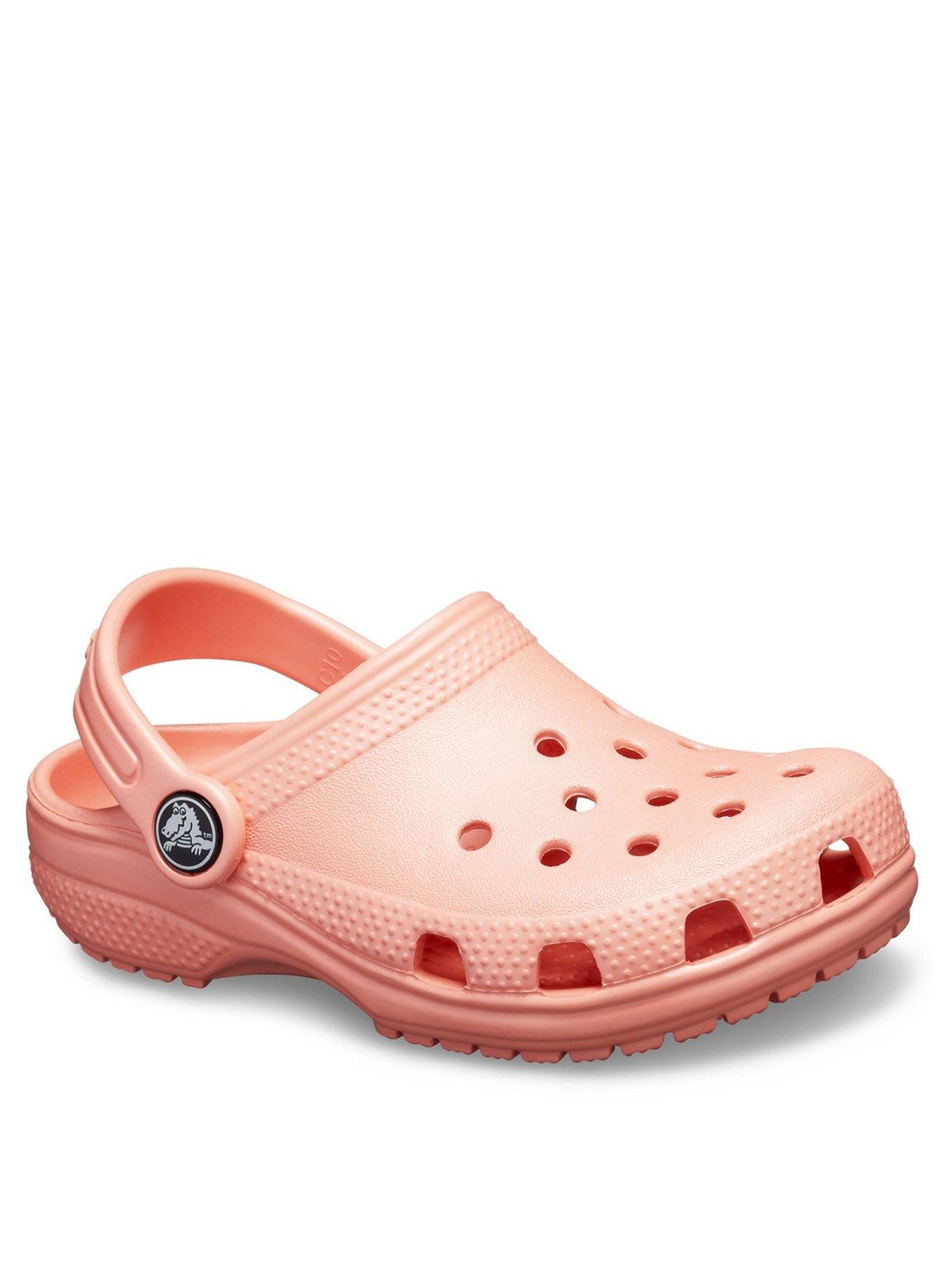 melon colored crocs