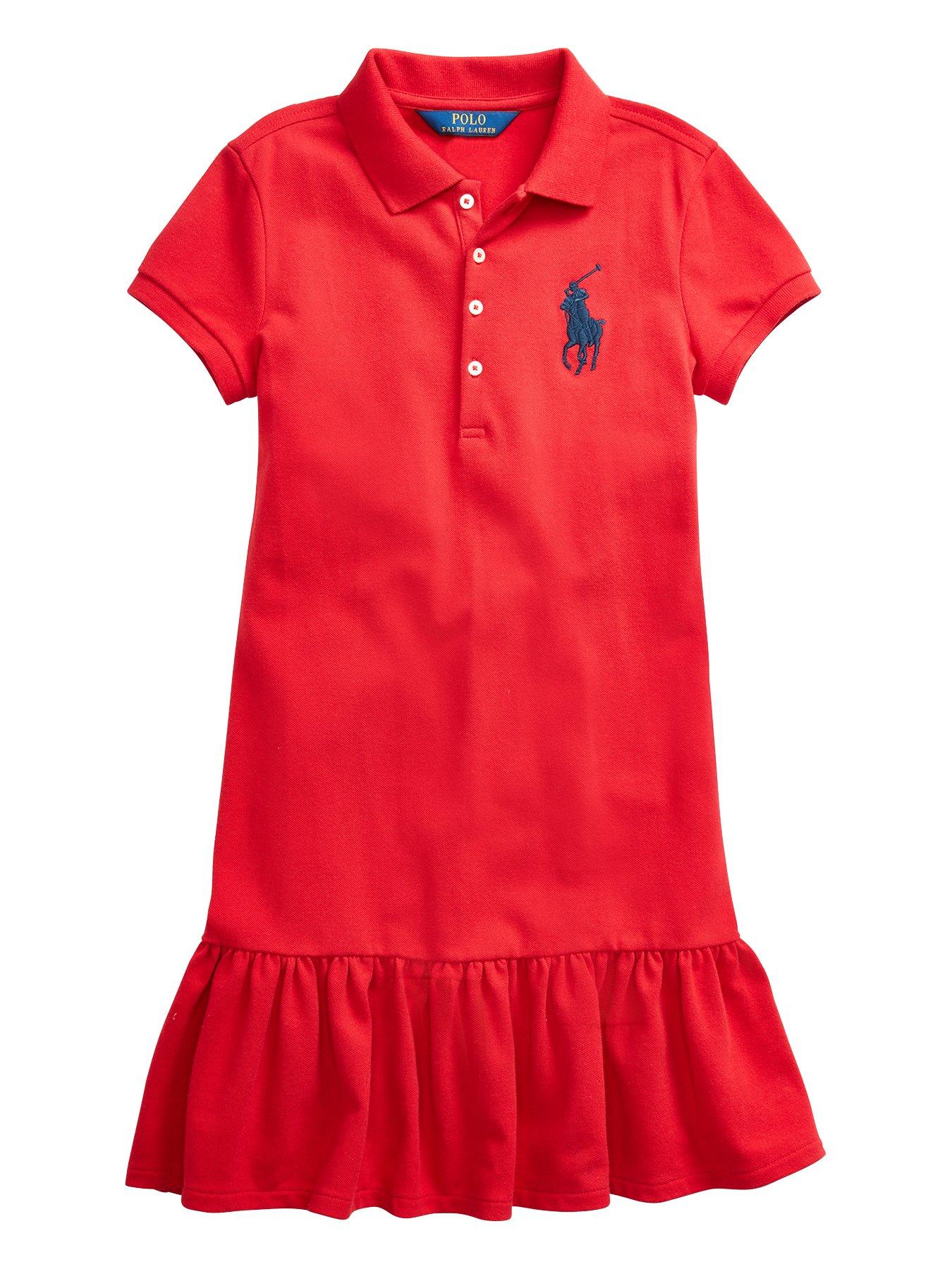 ralph lauren red shirt dress