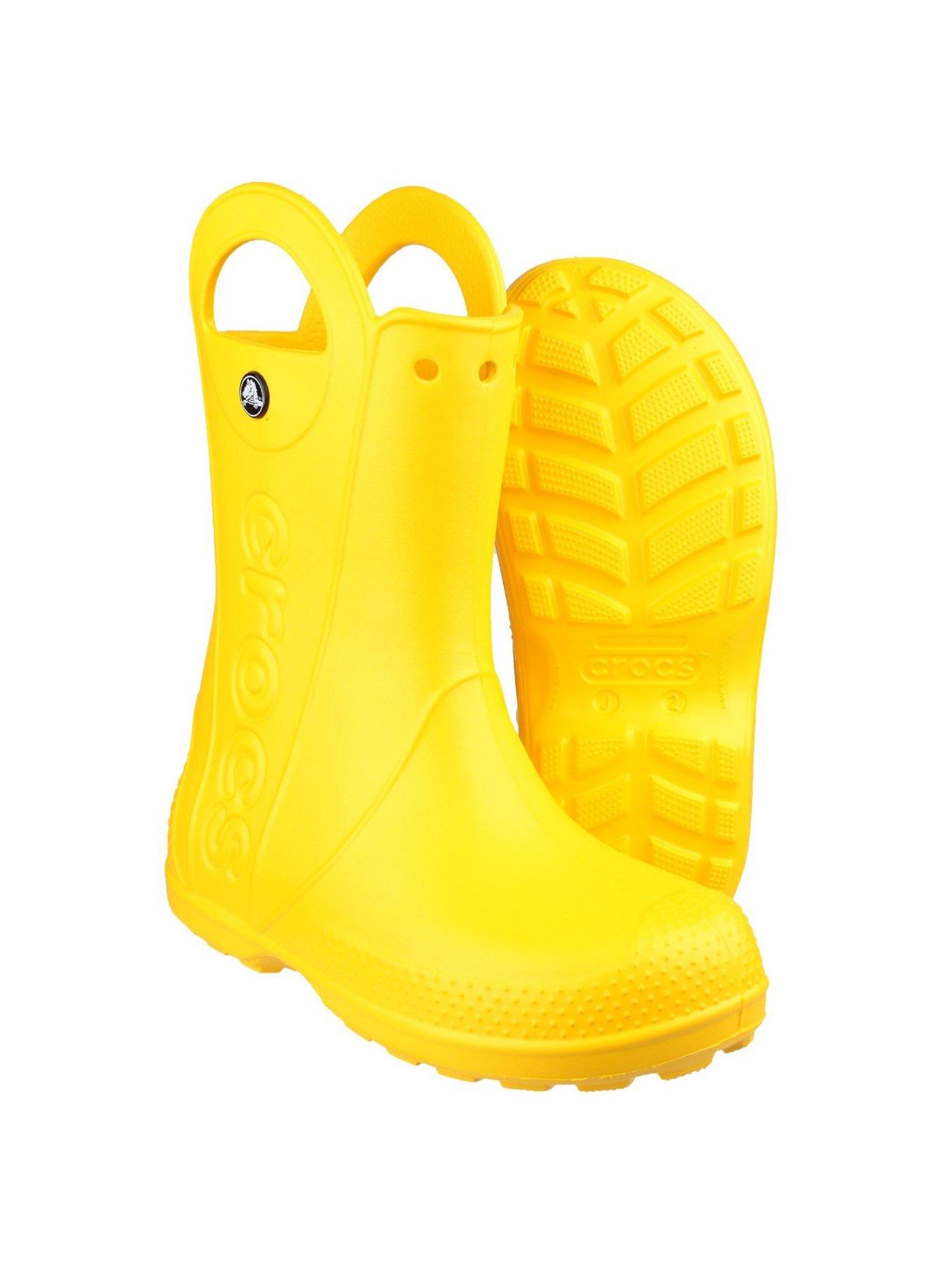 yellow croc boots