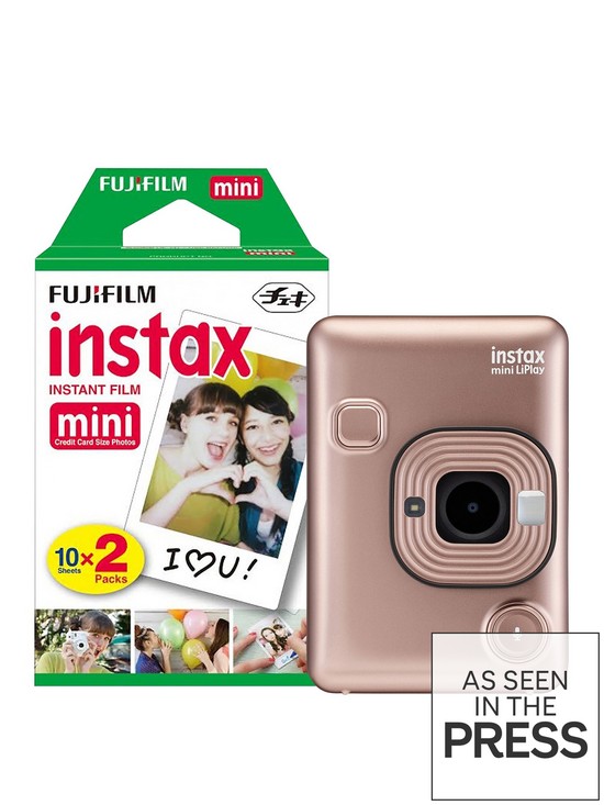front image of fujifilm-instax-instax-mini-liplay-hybrid-instant-camera-with-optional-20-shotsnbsp
