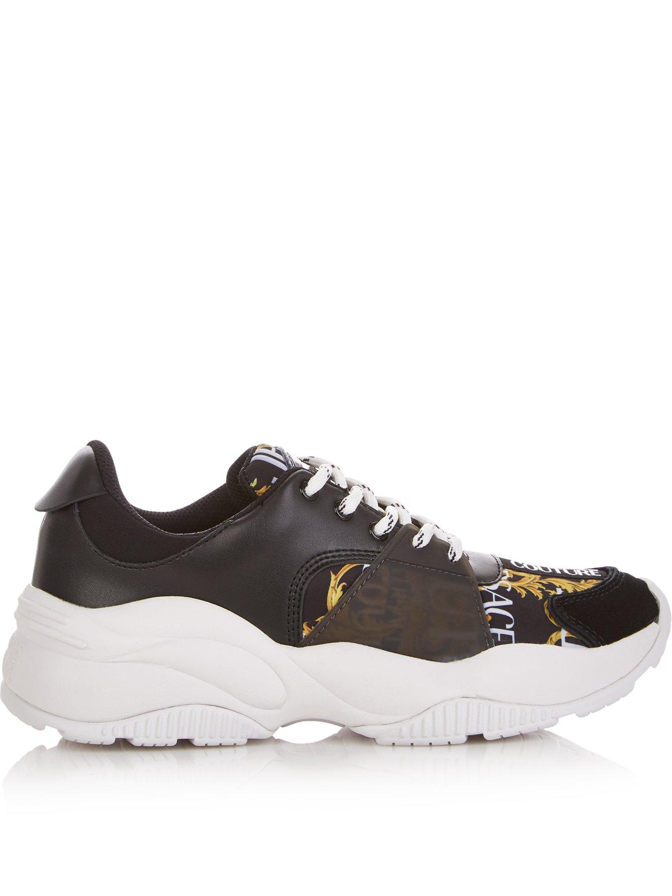 versace black and gold trainers