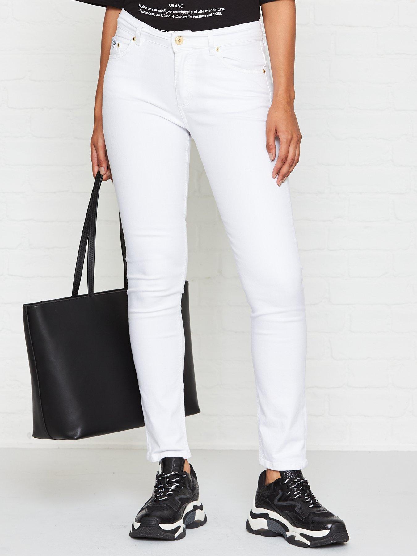 Versace Jeans Couture Logo Patch Mid Rise Skinny Jeans review