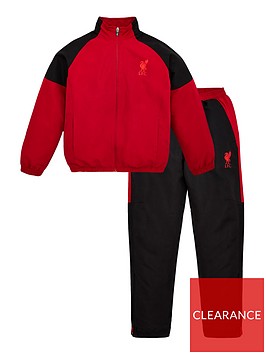 Liverpool FC Source Lab Junior Woven Tracksuit - Black/Red | very.co.uk
