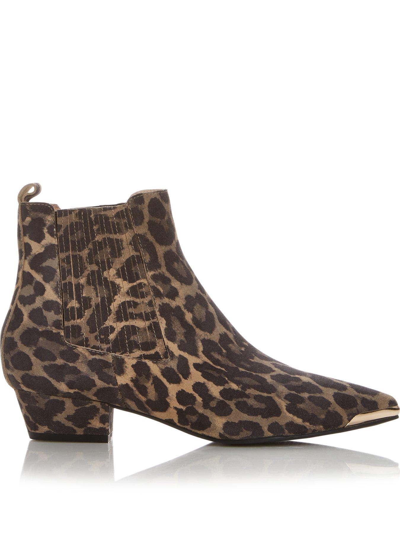 leopard ankle boots uk