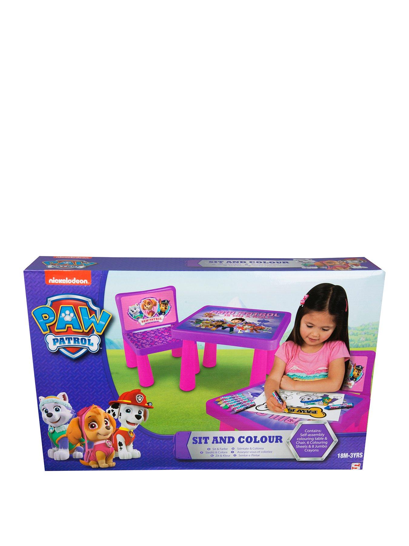 girl paw patrol table set