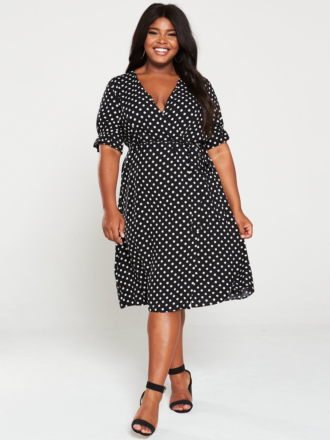 curve wrap midi dress