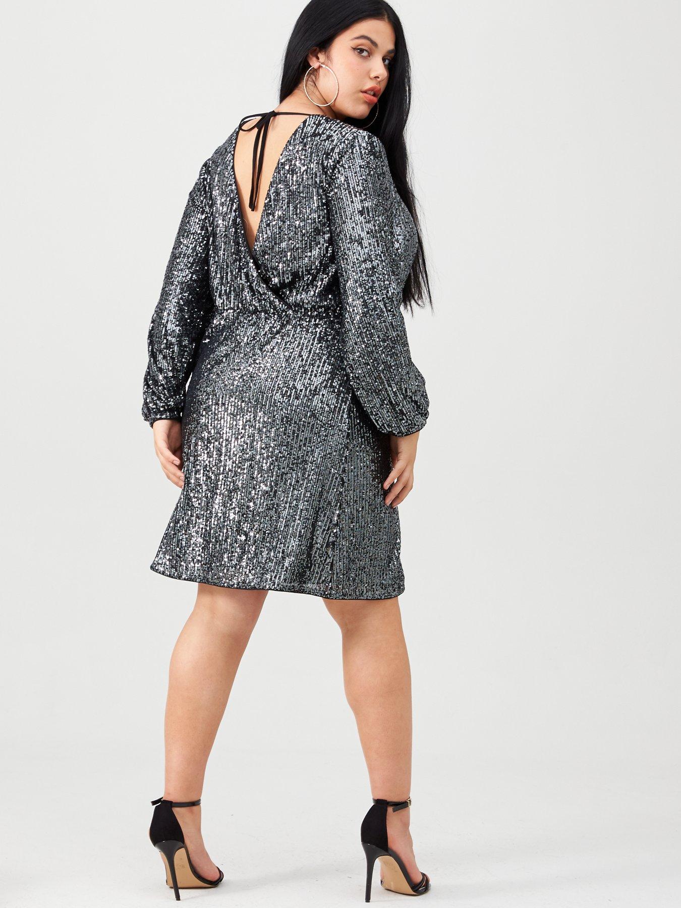 sequin curve dress