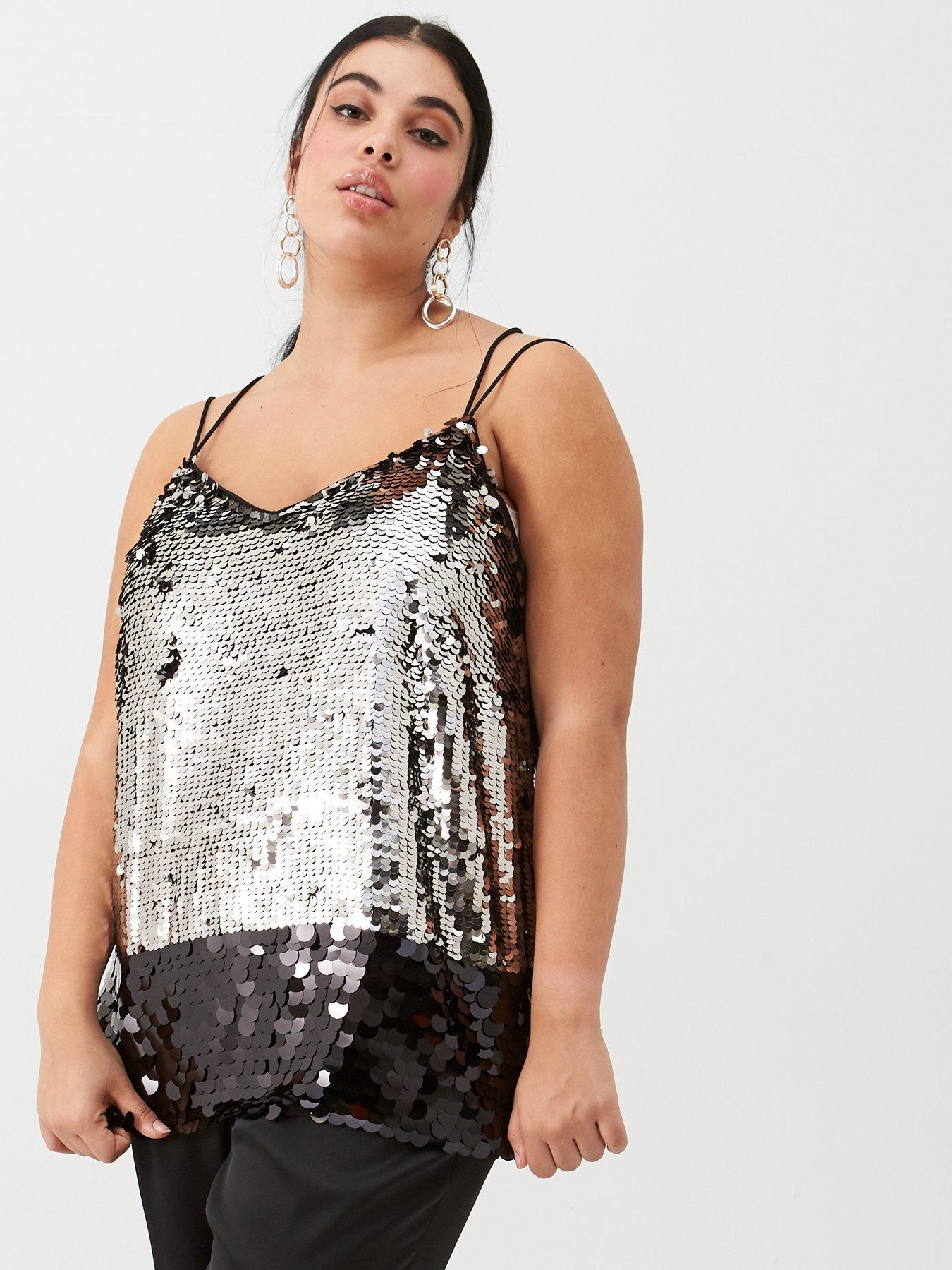 curve sequin top