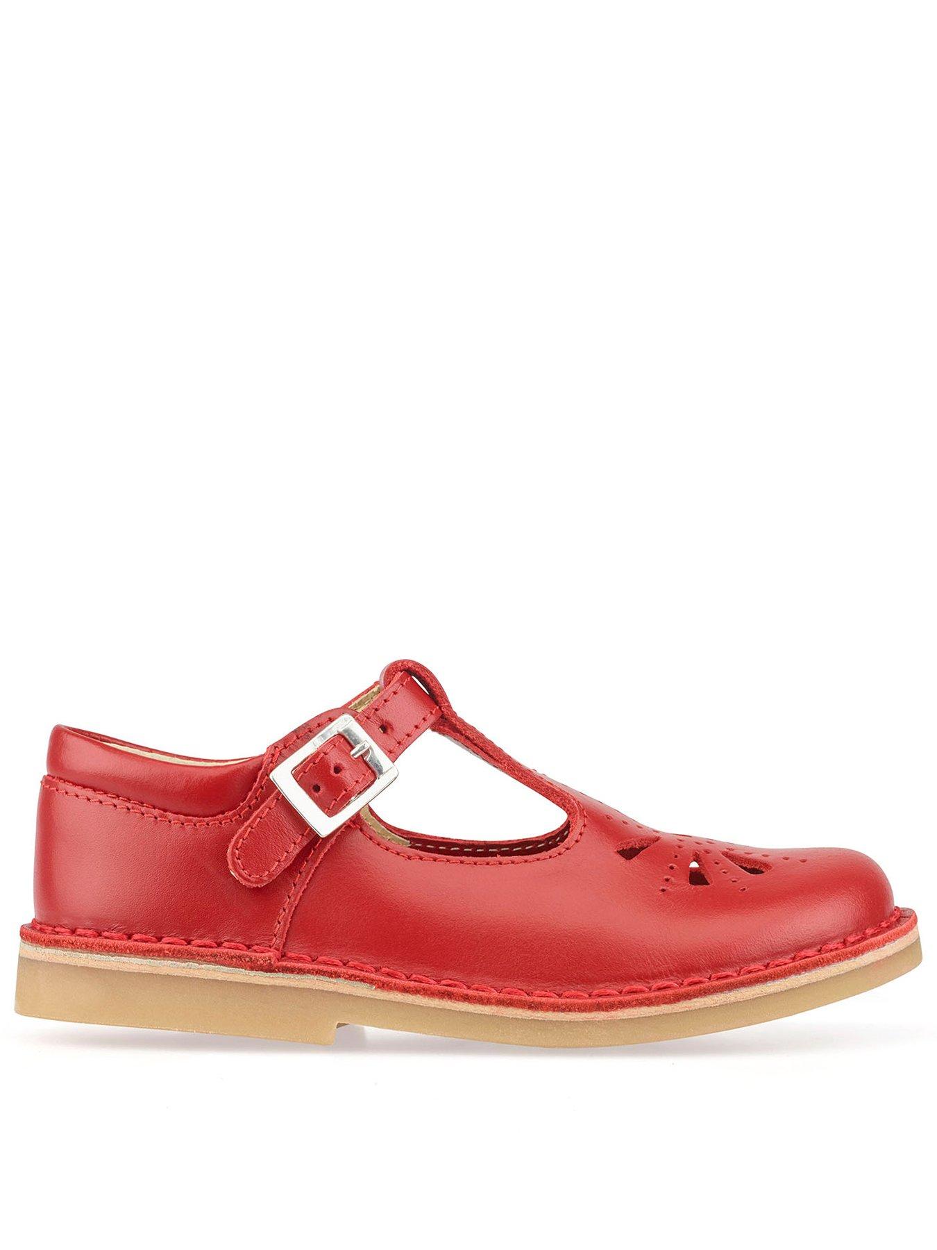 Red buckle sale shoes