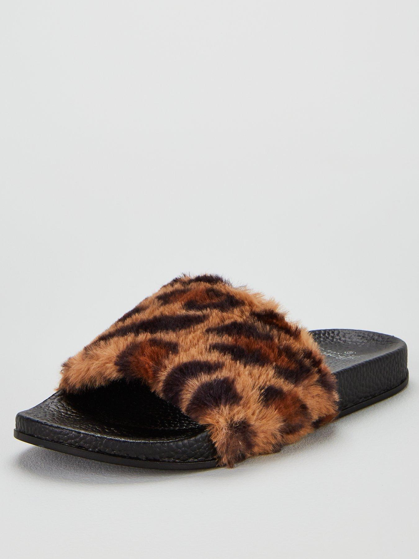 boux avenue fluffy slider slippers