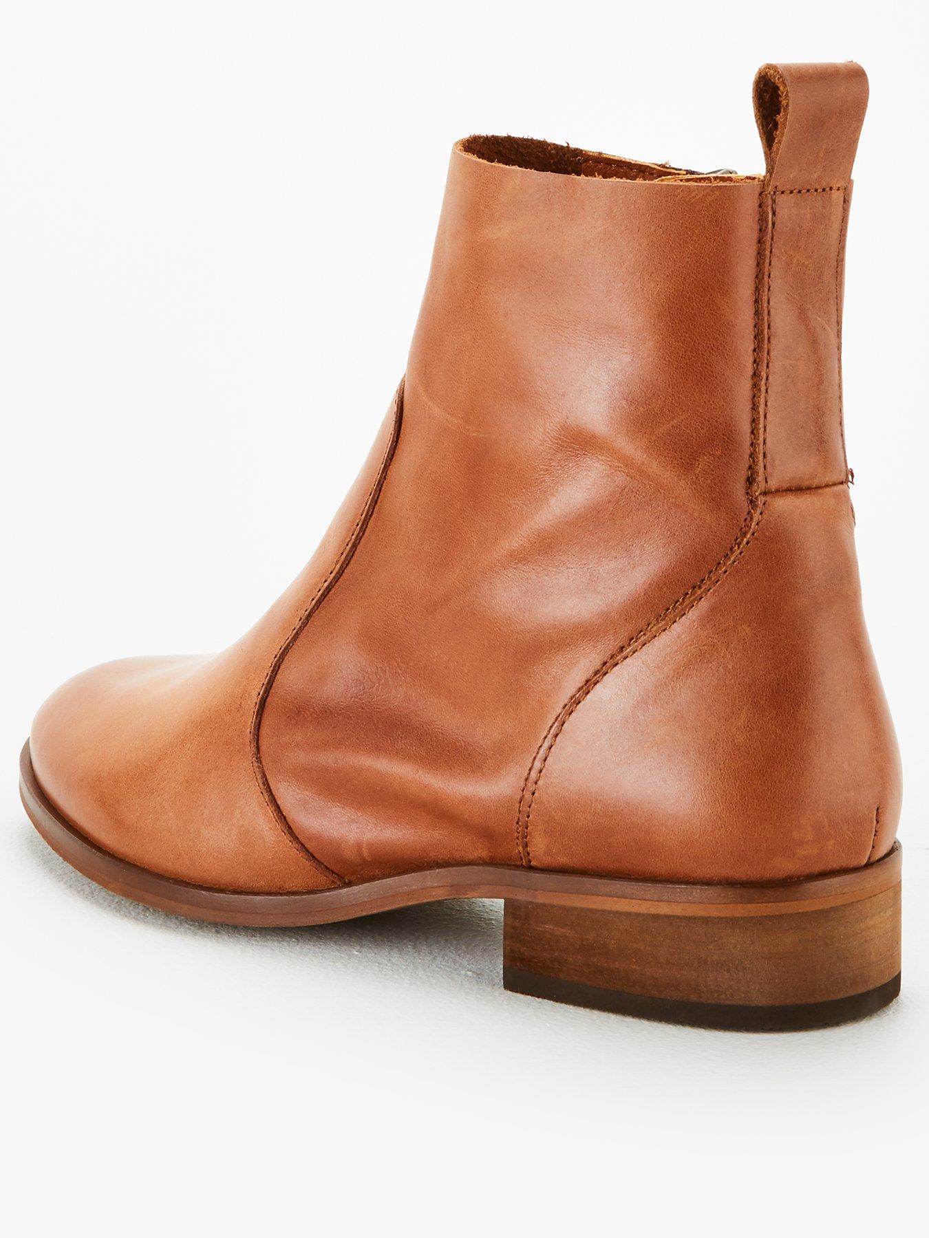office tan ankle boots