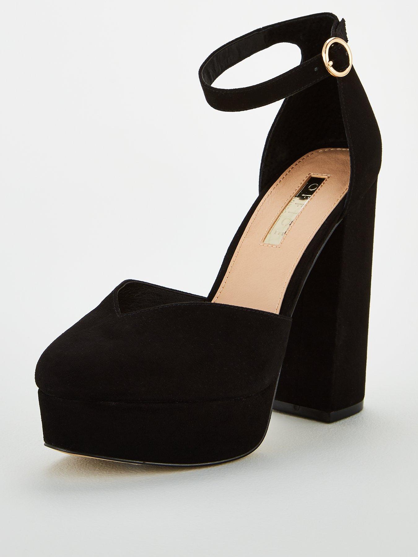 black platform heels closed toe