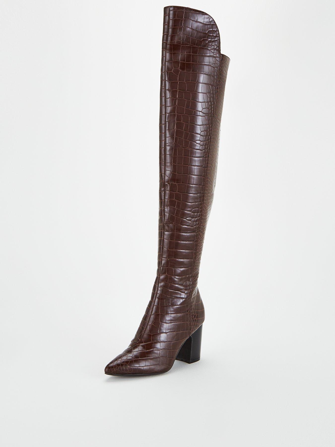 over the knee croc boots