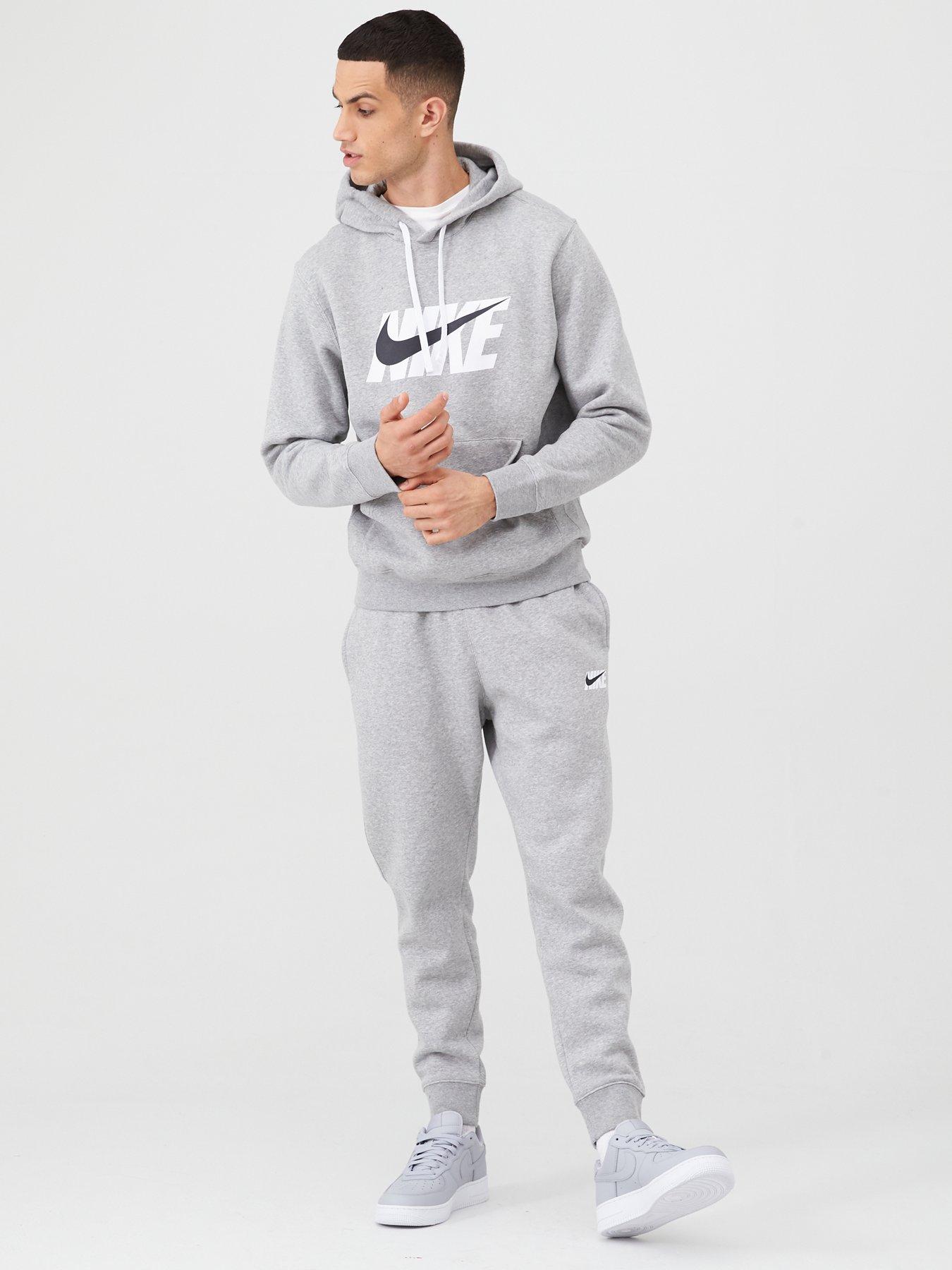 nike fleece grey tracksuit