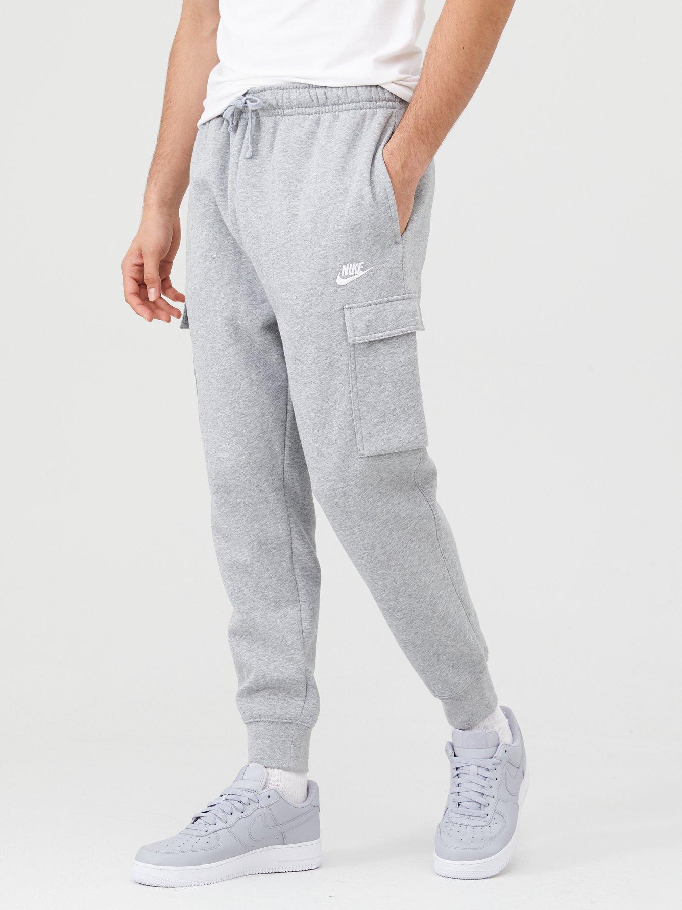 nike club cuffed joggers grey