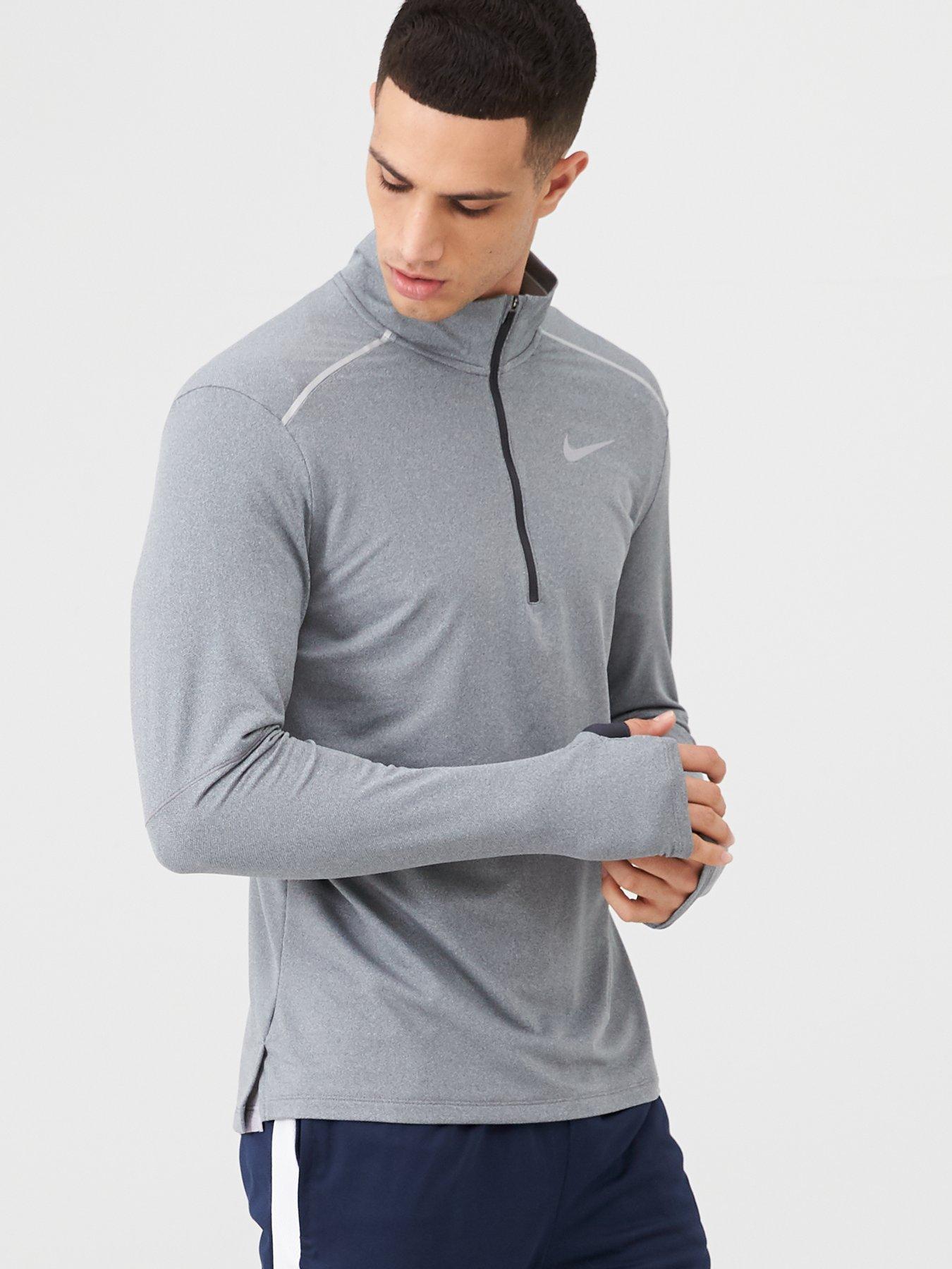 grey half zip