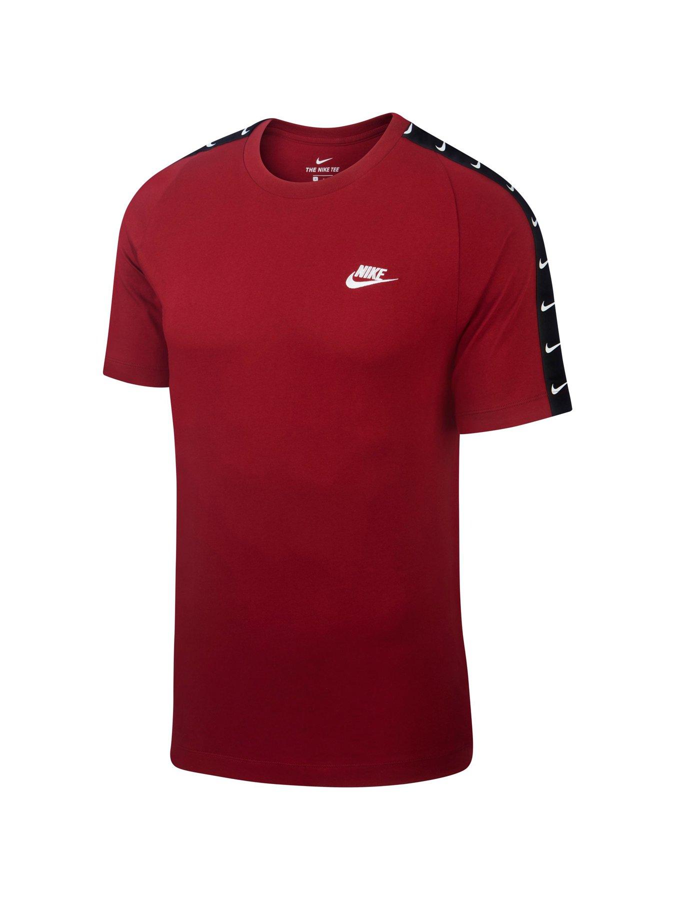 red nike swoosh shirt