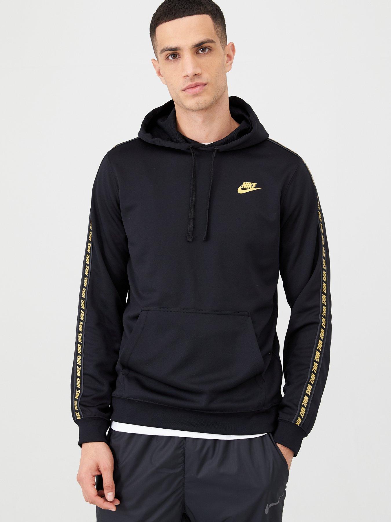 nike black gold tracksuit