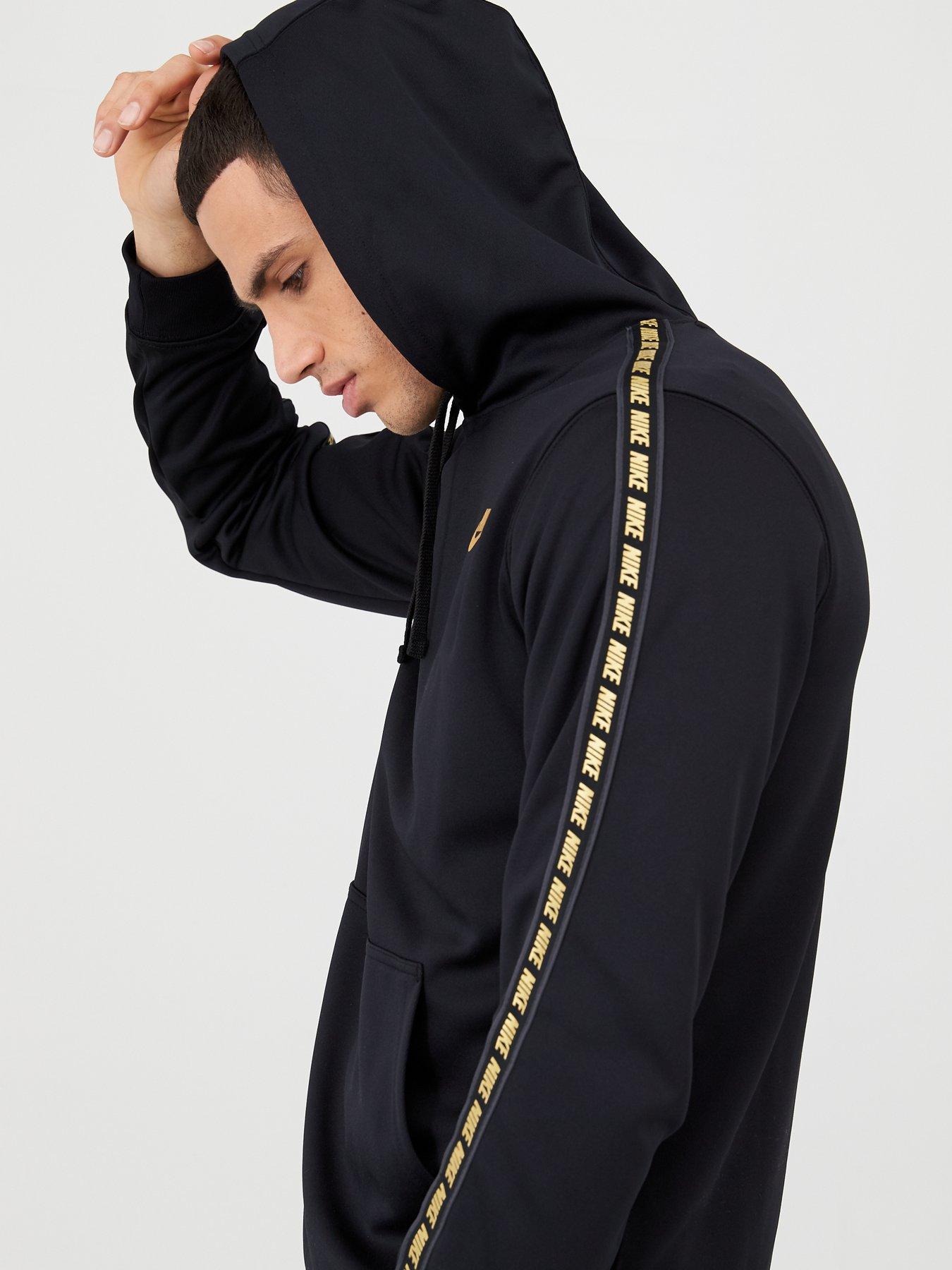 nike repeat hoodie black gold