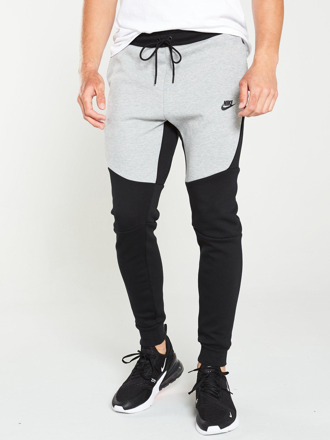 grey and black tech fleece