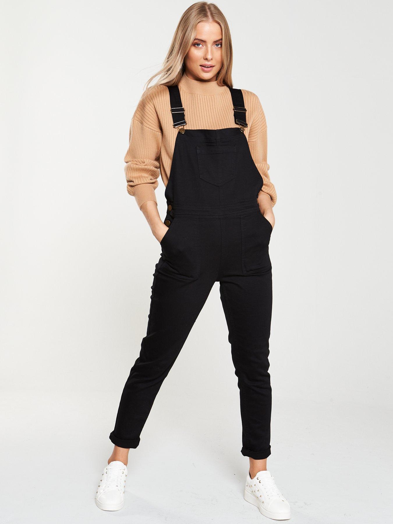 denim black dungarees