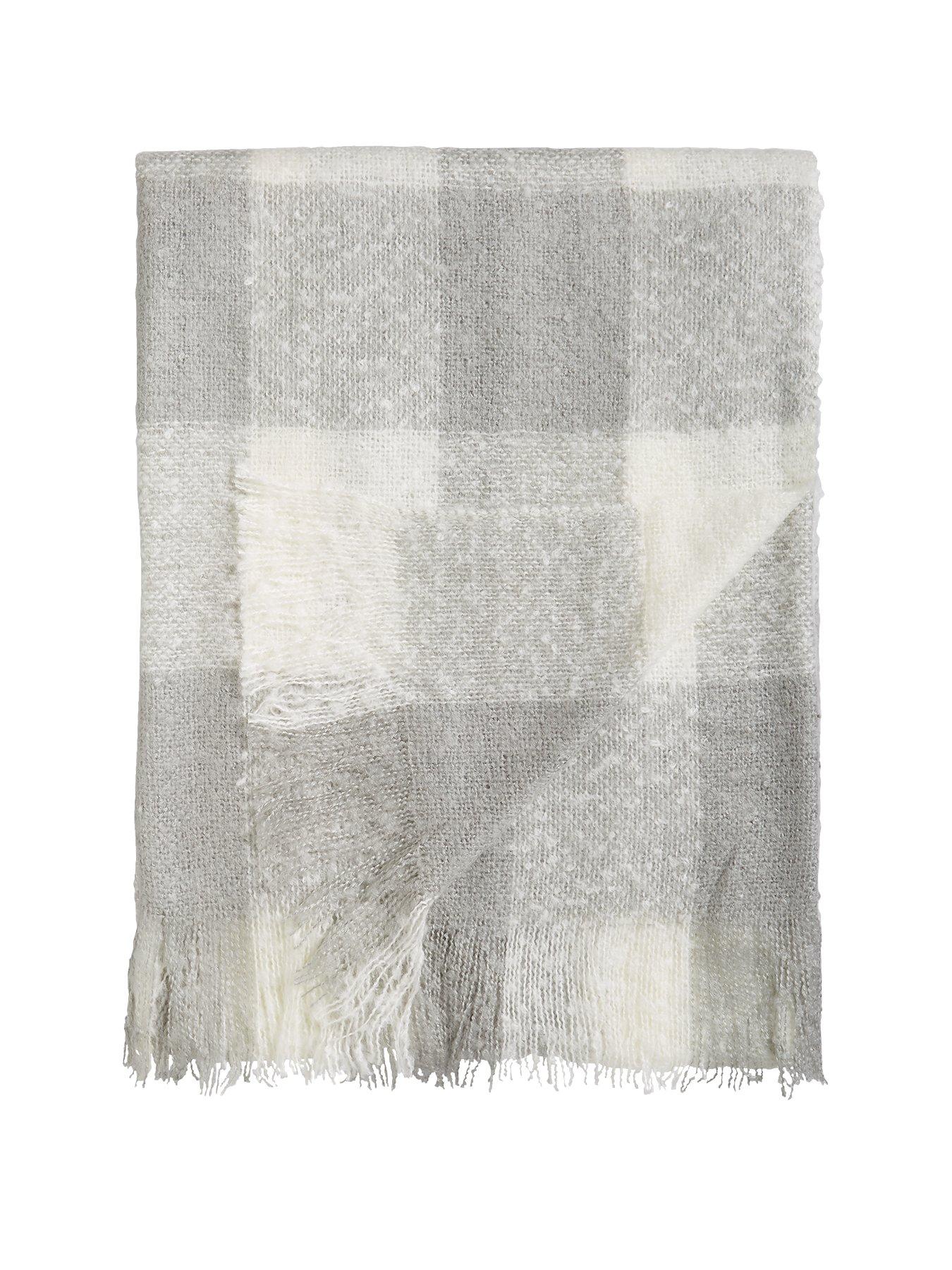 Product photograph of Cascade Home Sophie Throw - Grey from very.co.uk