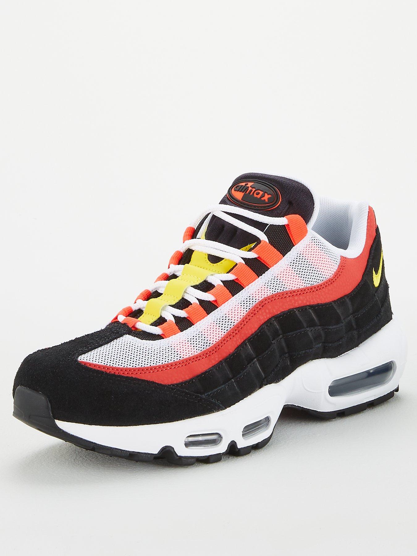 air max black white red