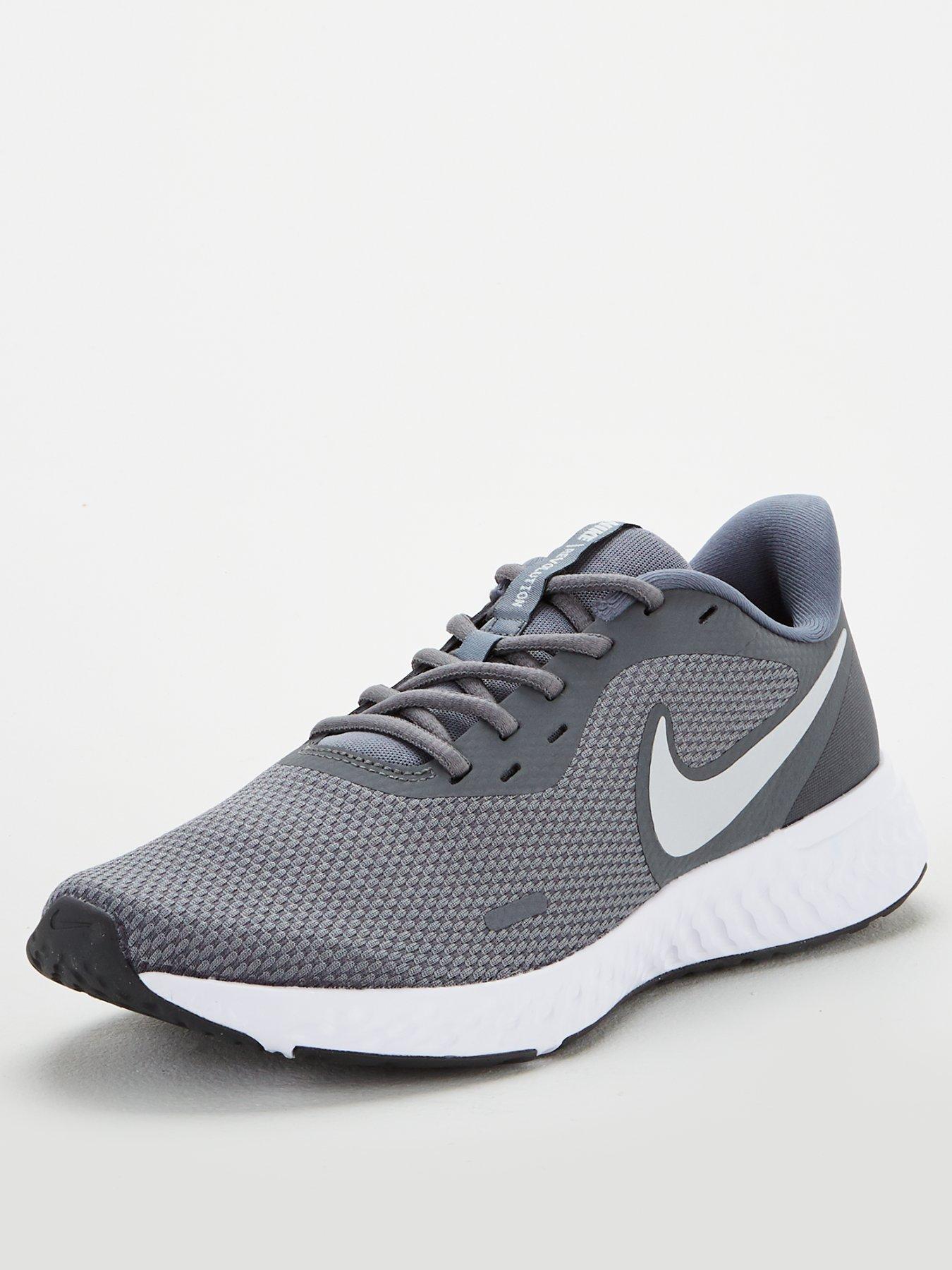 grey nike running trainers