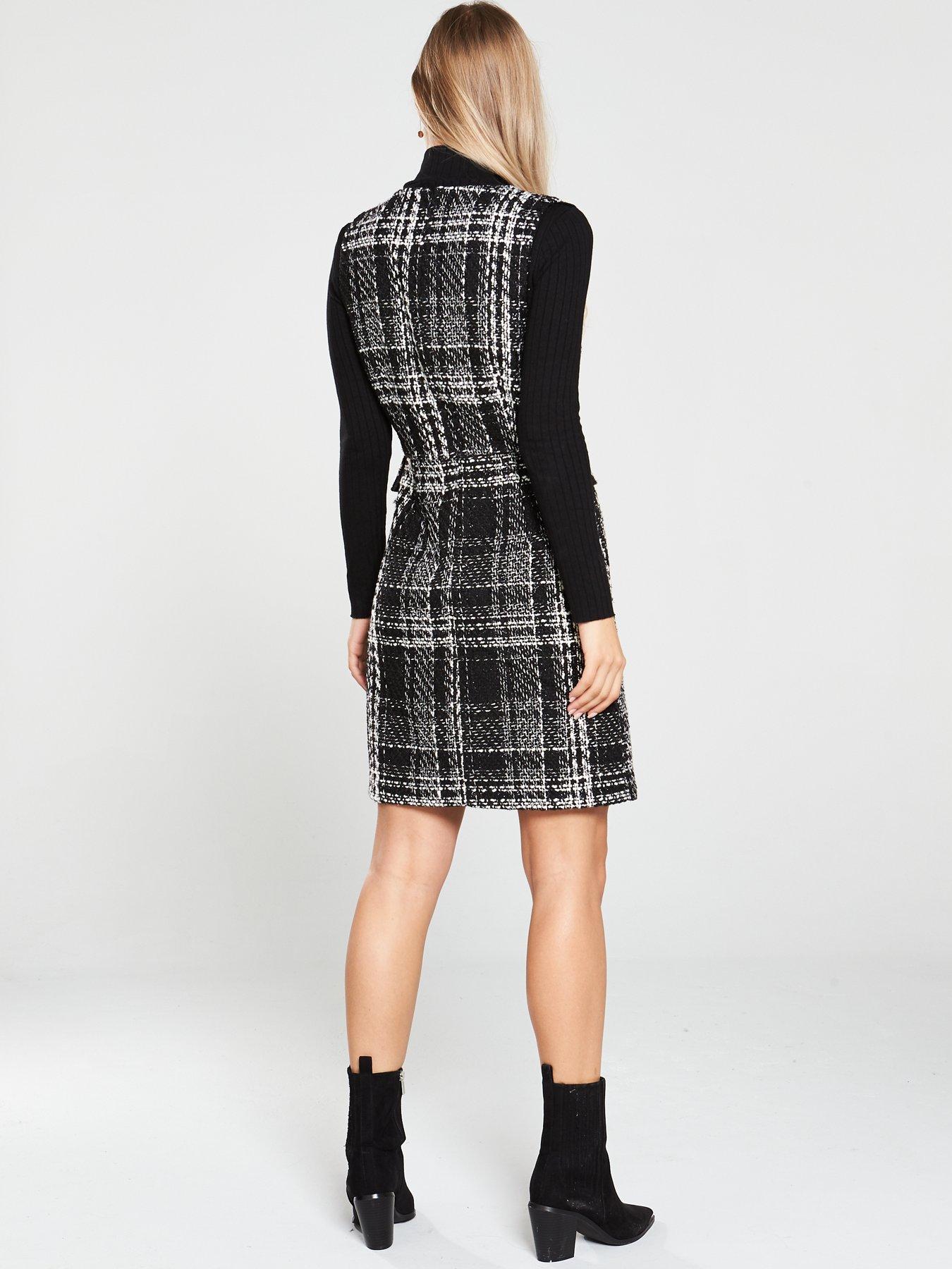 warehouse sparkle tweed dress