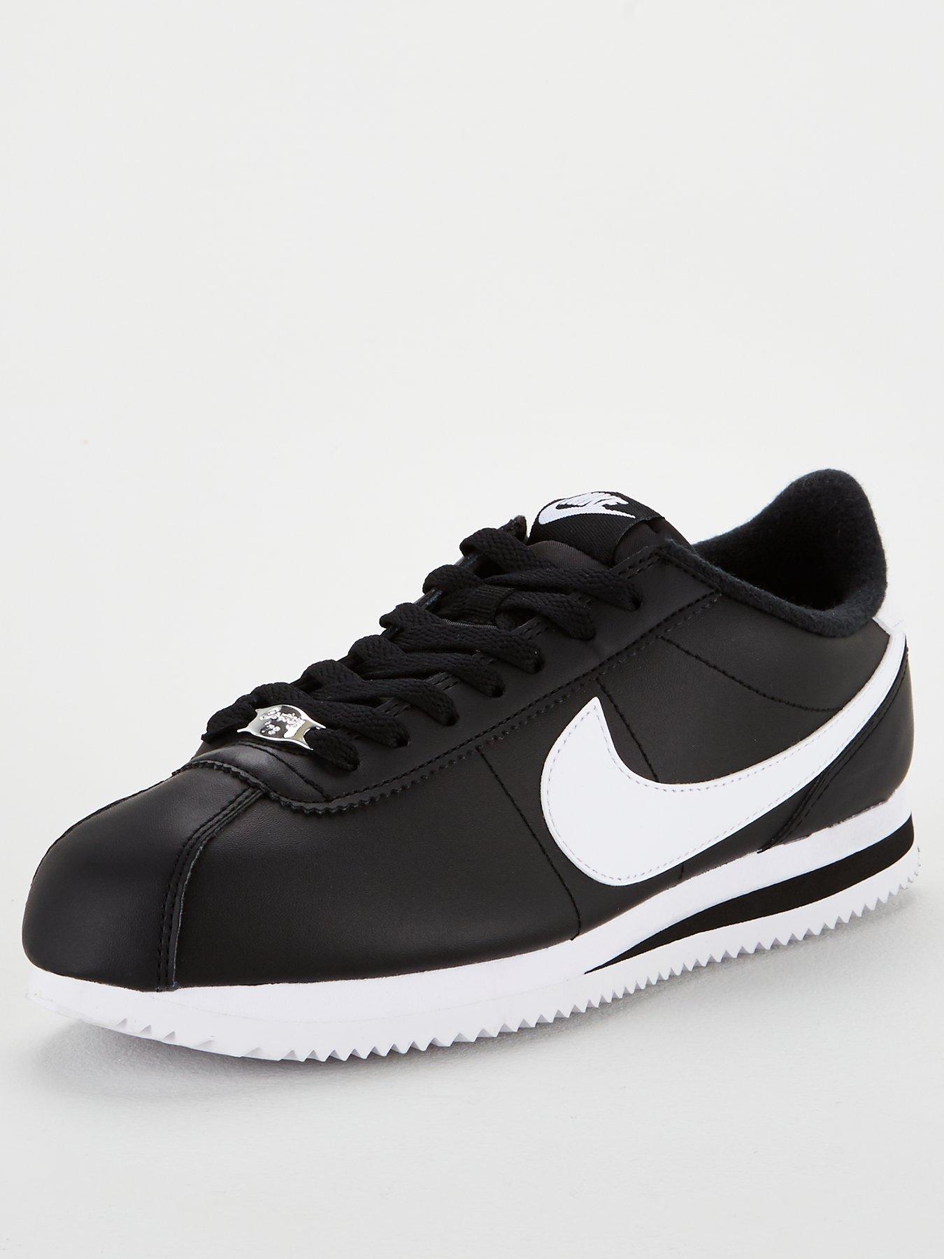 all black leather nike cortez mens